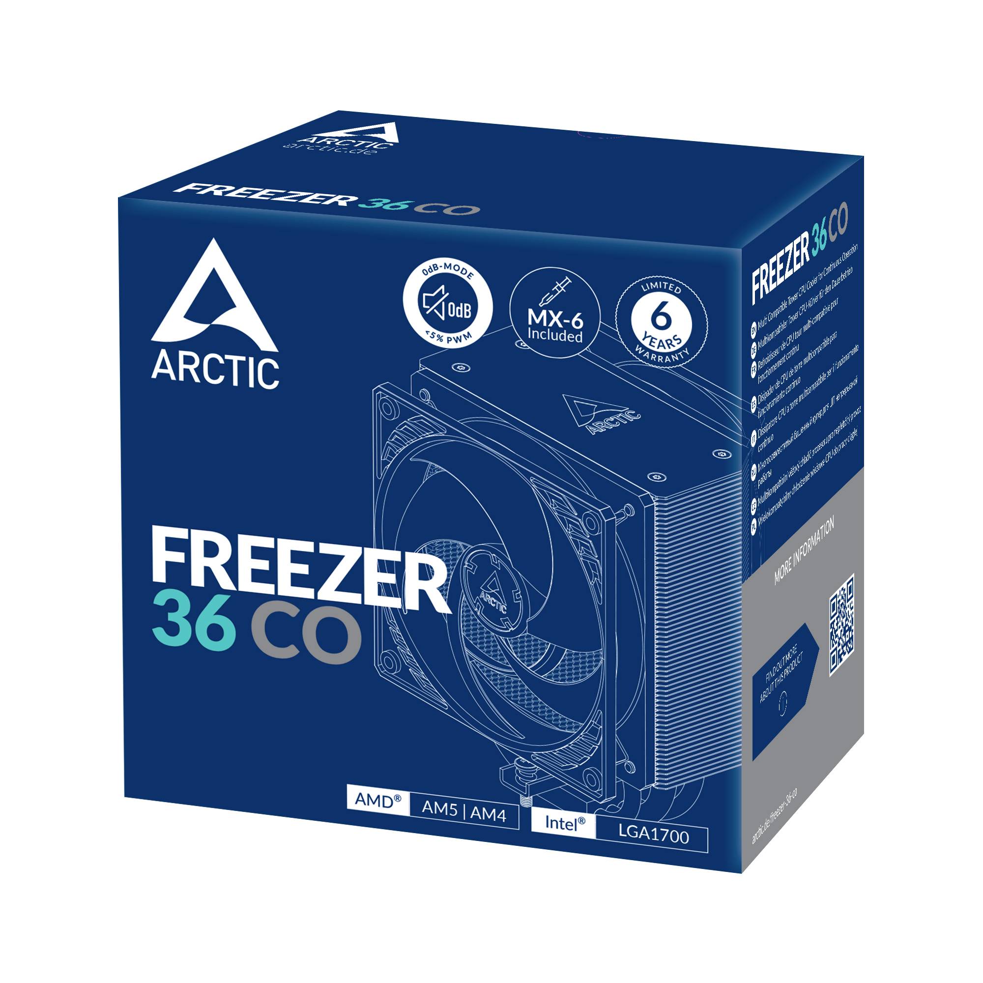 Arctic Freezer 36 CO CPU-Kühler mit Lüfter Intel® LGA 1700, AMD® AM5, AMD® AM4