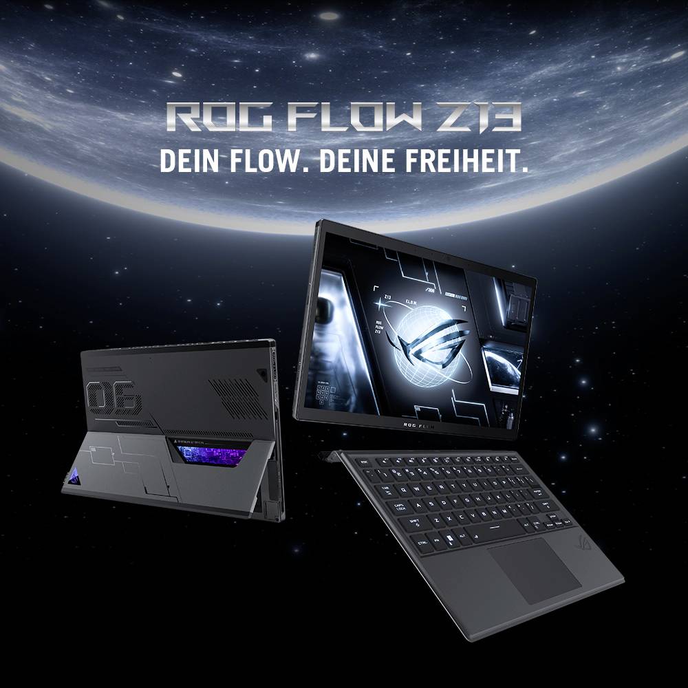 Asus Gaming Notebook ROG Flow Z13 GZ301VV-MU001W 34 cm (13.4 Zoll) WQXGA Intel® Core™ i9 i9-13900H 16 GB RAM 1 TB SSD Deutsch, QWERTZ Schwa