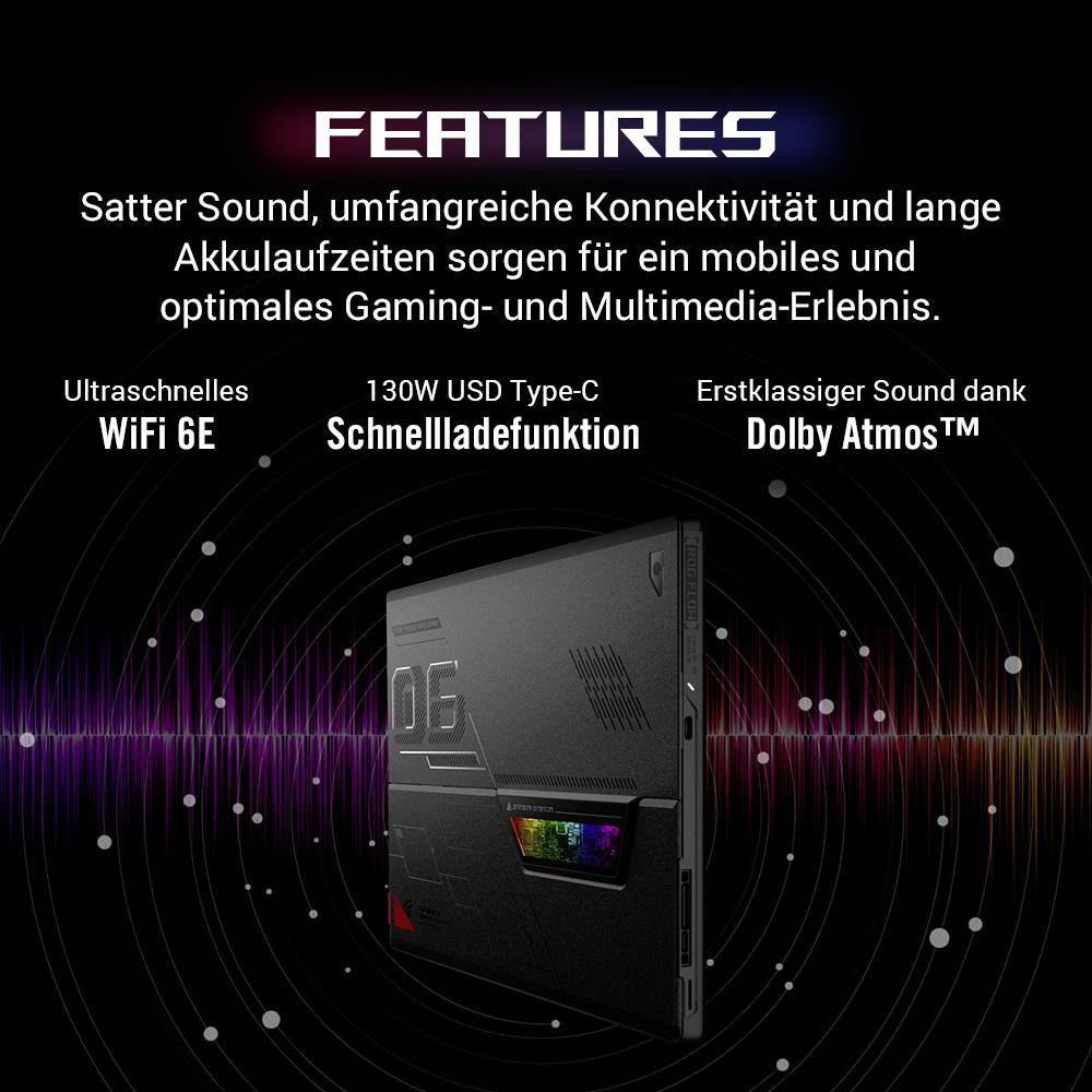 Asus Gaming Notebook ROG Flow Z13 GZ301VV-MU001W 34 cm (13.4 Zoll) WQXGA Intel® Core™ i9 i9-13900H 16 GB RAM 1 TB SSD Deutsch, QWERTZ Schwa