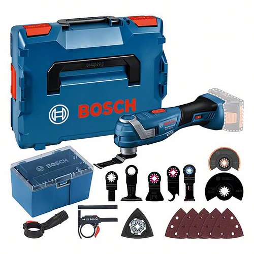Bosch Professional GOP 18V-34 06018G2002 Akku-Multifunktionswerkzeug ohne Akku, ohne Ladegerät, mit Zubehör, inkl. Koffer Bosch Professional GOP 18V-34 06018G2002 Akku-Multifunktionswerkzeug ohne Akku, ohne Ladegerät, mit Zubehör, inkl. Koffer