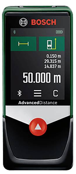 Bosch Home and Garden AdvancedDistance 50C Laser-Entfernungsmesser Bluetooth, Touchscreen 50m