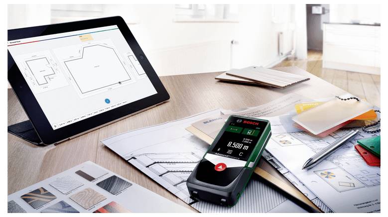 Bosch Home and Garden AdvancedDistance 50C Laser-Entfernungsmesser Bluetooth, Touchscreen 50m