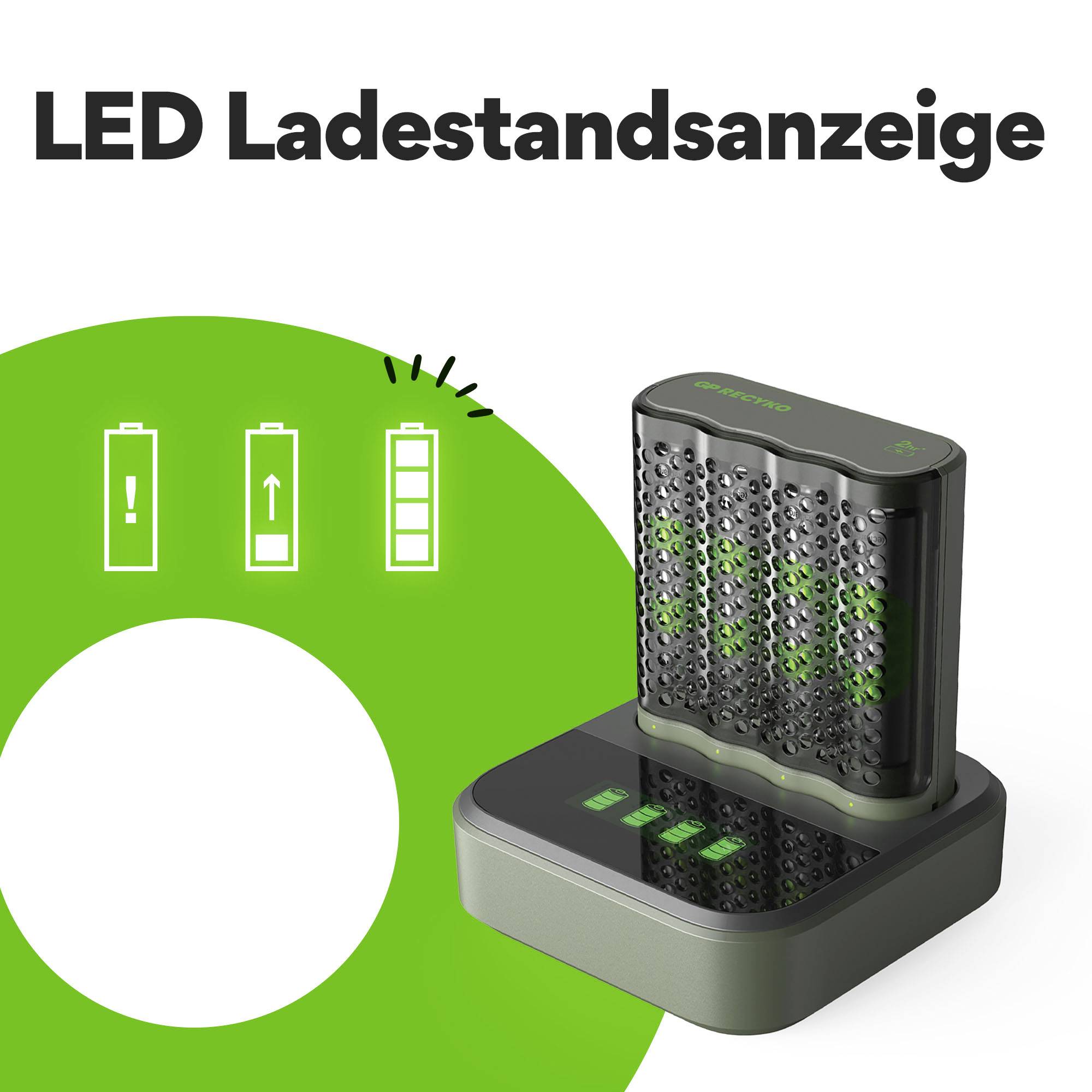 GP M452 Dockingstation Rundzellen-Ladegerät NiMH Micro (AAA), Mignon (AA)
