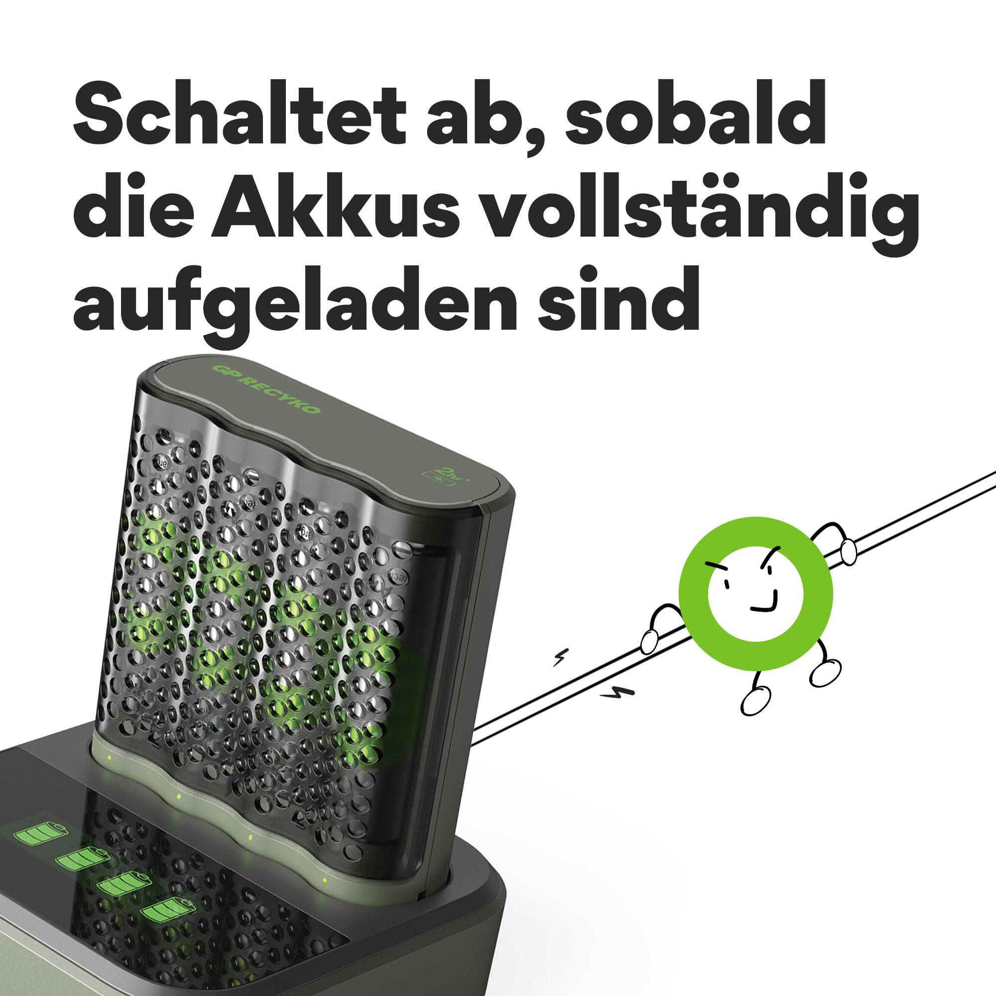 GP M452 Dockingstation Rundzellen-Ladegerät NiMH Micro (AAA), Mignon (AA)