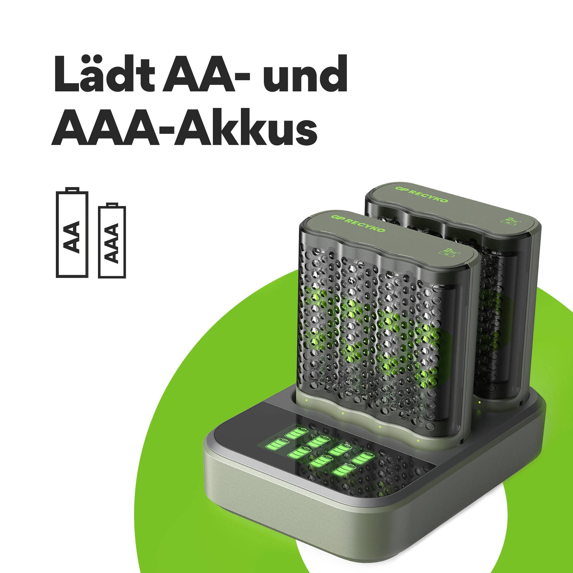 GP M452 Dockingstation Rundzellen-Ladegerät NiMH Micro (AAA), Mignon (AA)