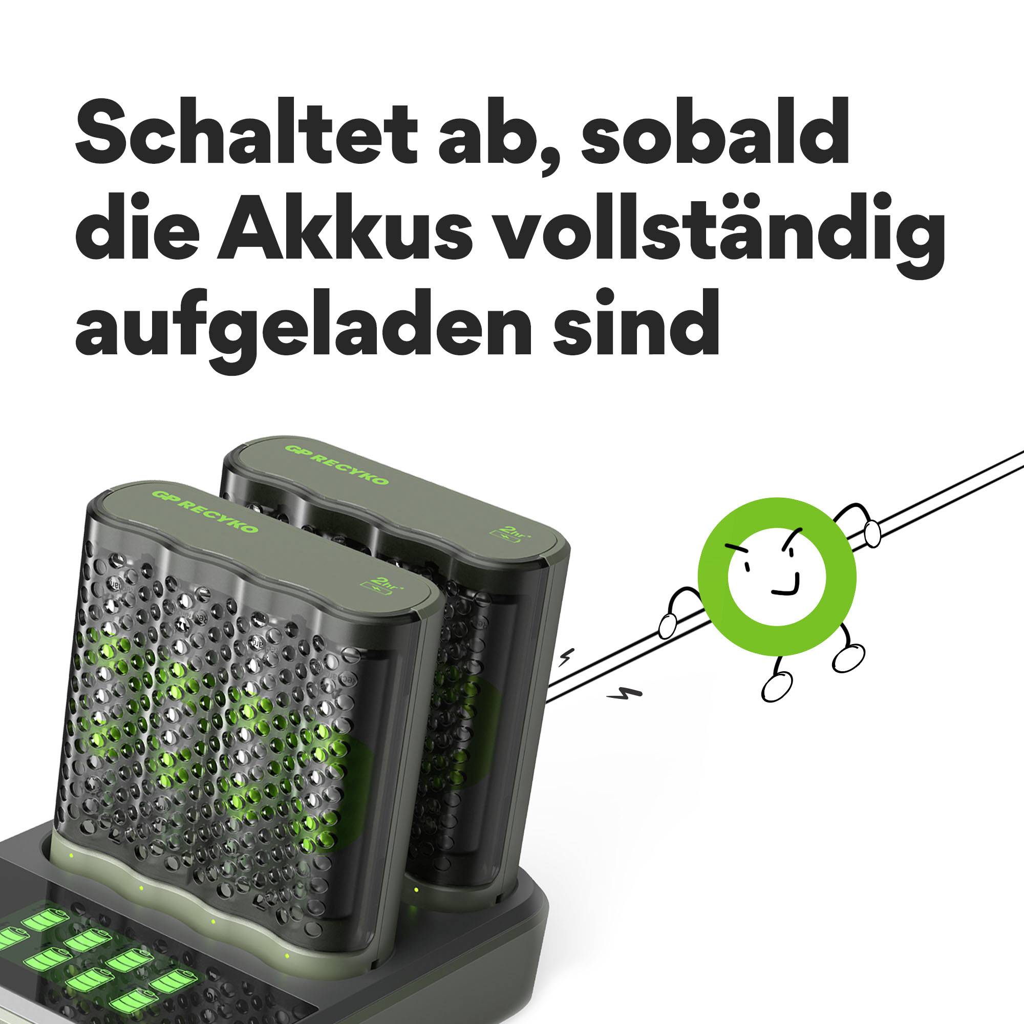 GP M452 Dockingstation Rundzellen-Ladegerät NiMH Micro (AAA), Mignon (AA)