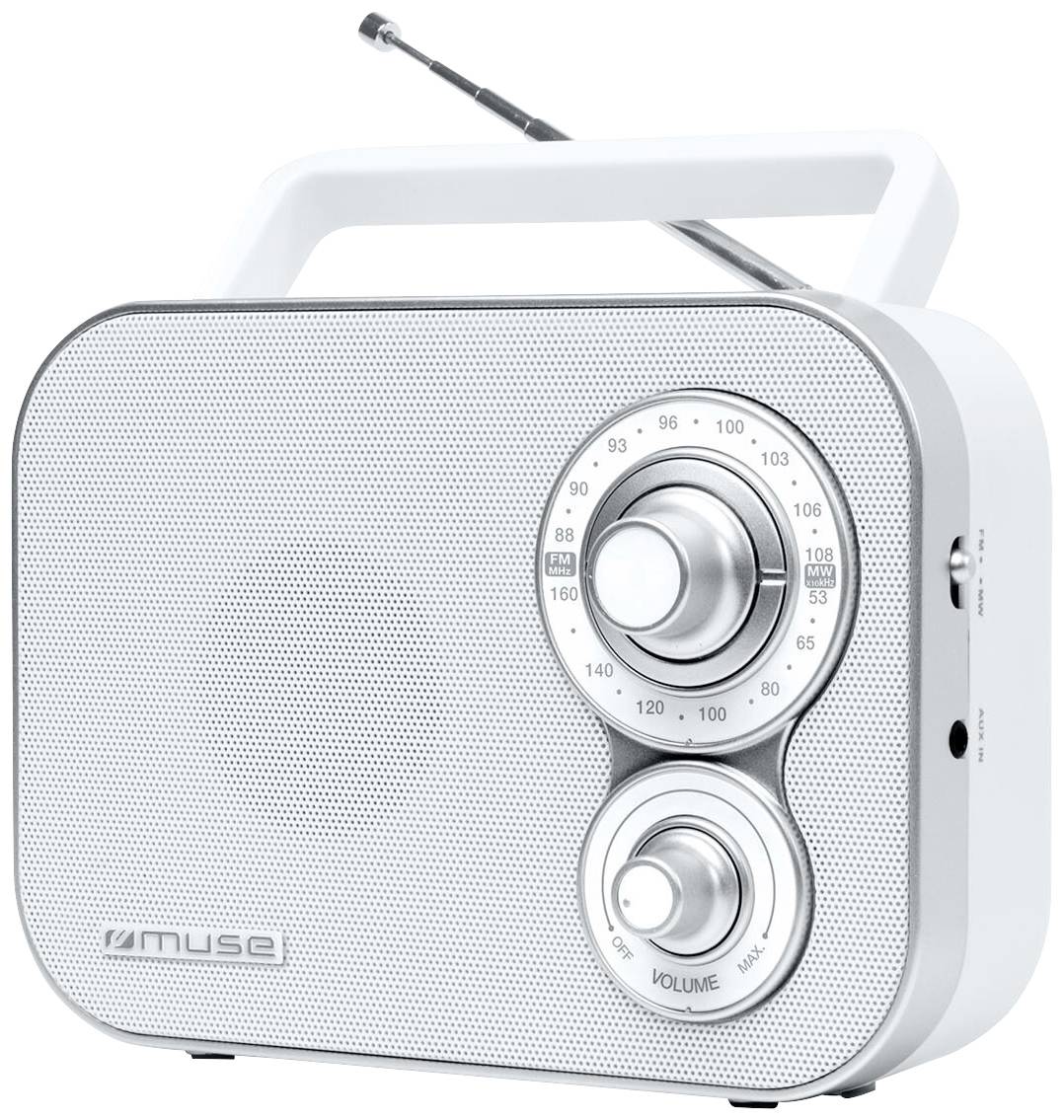 Muse M-051 RW Kofferradio UKW, FM, MW Weiß