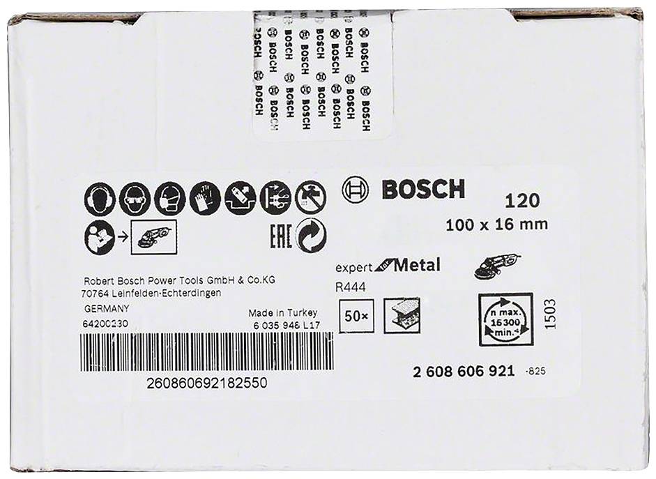 'Weiße Verpackung mit BOSCH-Logo, Produktdetails wie 
