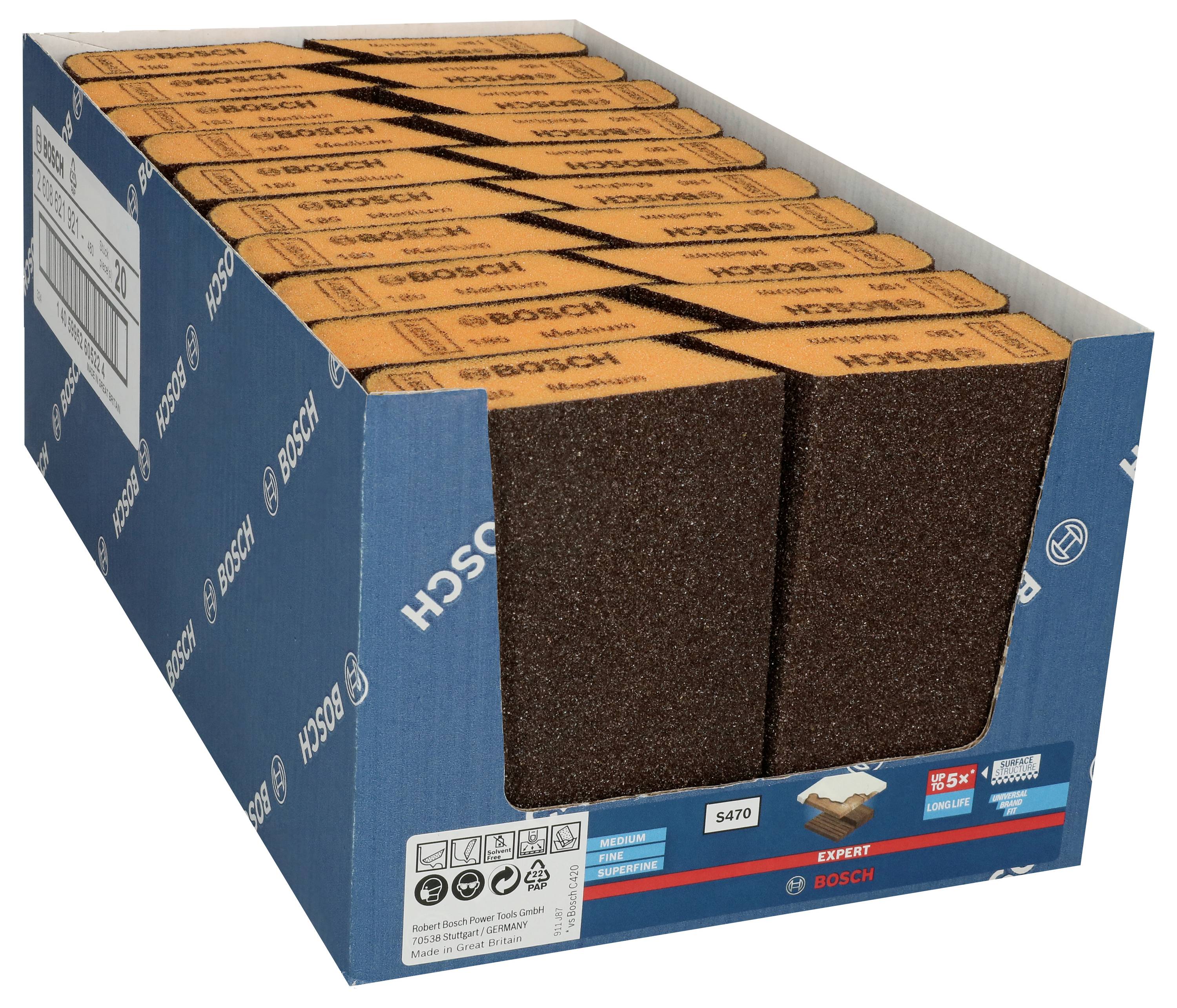 Bosch Accessories 2608621921 EXPERT Schleifschwamm Combi Block, mittel 1St.