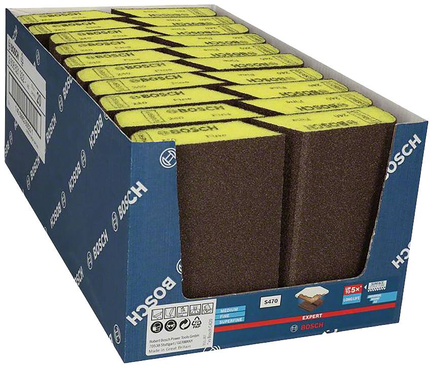 Bosch Accessories 2608621922 EXPERT Schleifschwamm Combi Block, fein