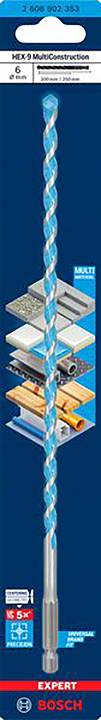 Bohrer von Bosch, Modell CYL-9 MultiConstruction, geeignet für Anwendungen in Fliesen, Ziegel, Holz, Metall und Kunststoff.