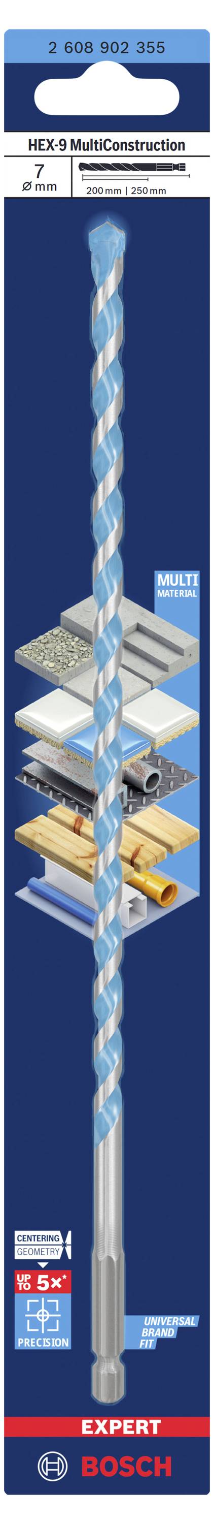 'Expert SDS Plus' Bohrer. Geeignet für Beton, Stein, Mauerwerk. Langes, spiralförmiges Design. 12 mm Durchmesser, 210 mm Länge.