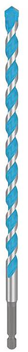 Ein blauer Bohrer mit spiralförmigem Design und einer metallischen Spitze, geeignet für den Einsatz in Bohrmaschinen.