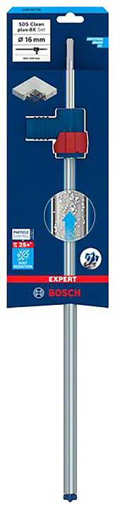 'Bosch Betonbohrer Expert SDS plus-7X', 16 mm Durchmesser, Verpackung zeigt Produkt mit blauer Spitze, geeignet für Betonbohrungen.