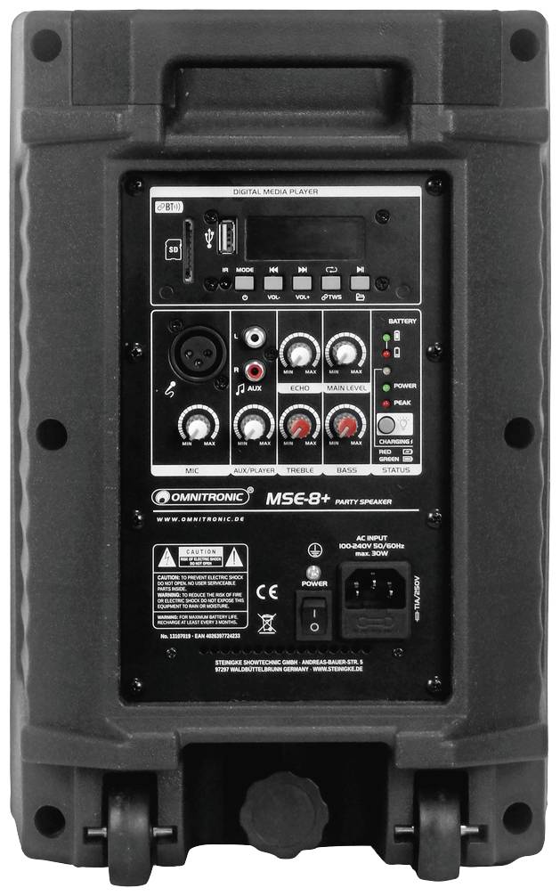 Omnitronic MSE-8+ Party Lautsprecher akkubetrieben 1 St.
