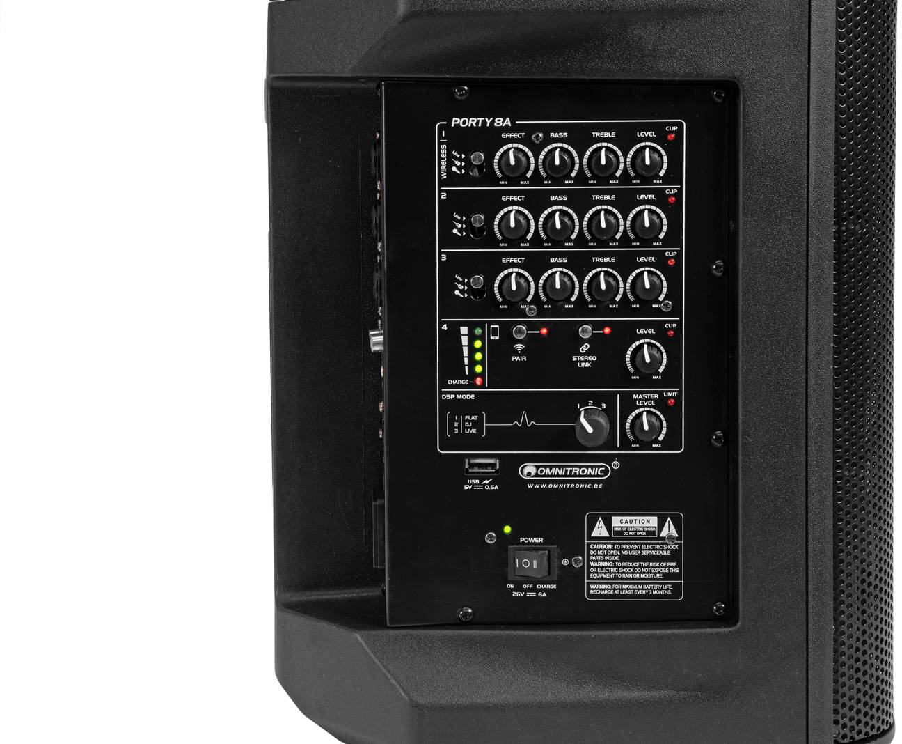 Omnitronic Porty-8A Party Lautsprecher akkubetrieben 1 St.