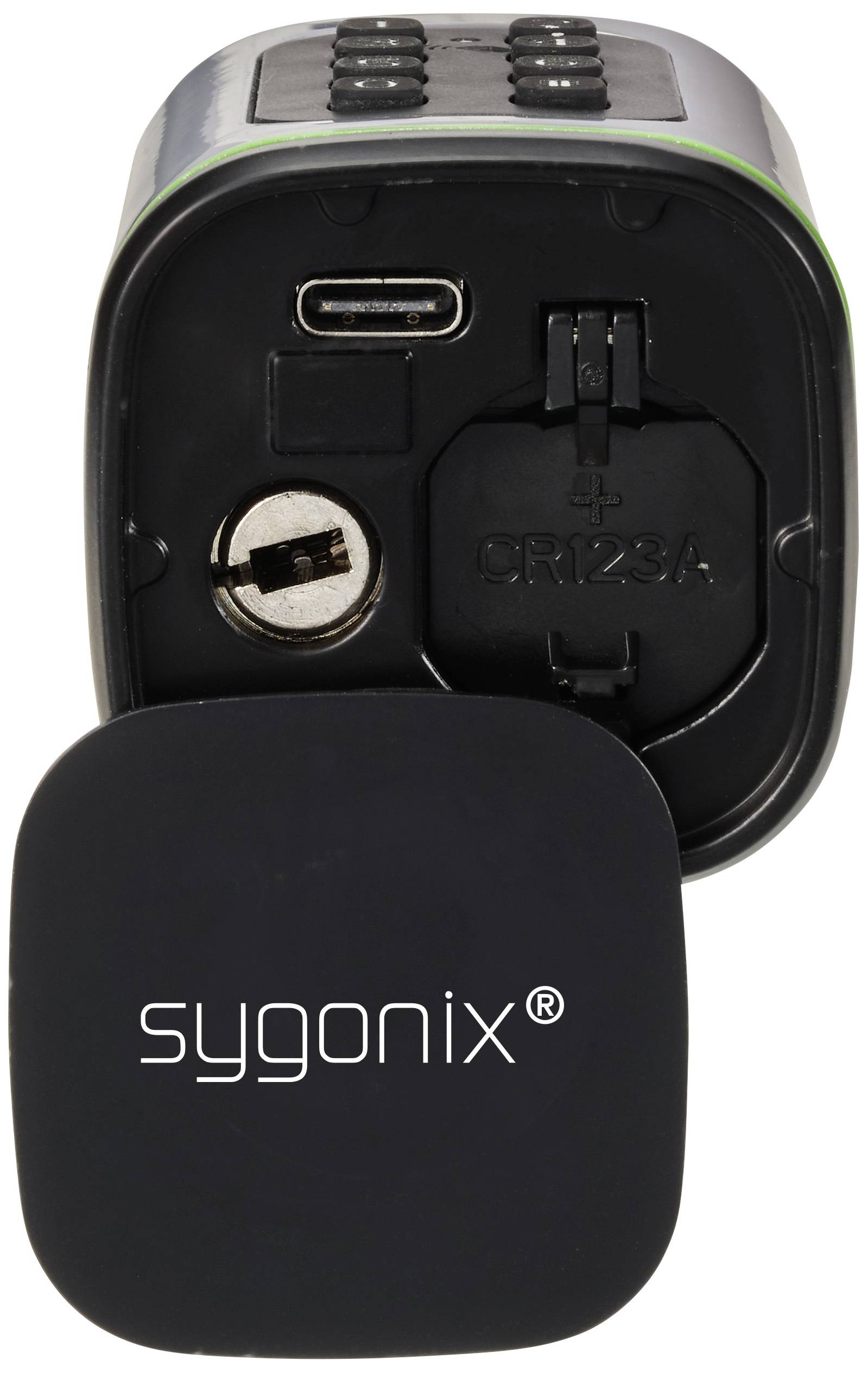 Sygonix SY-6121660 Sicherheitszylinder 3 V/DC Bluetooth-fähig, mit beleuchteter Tastatur