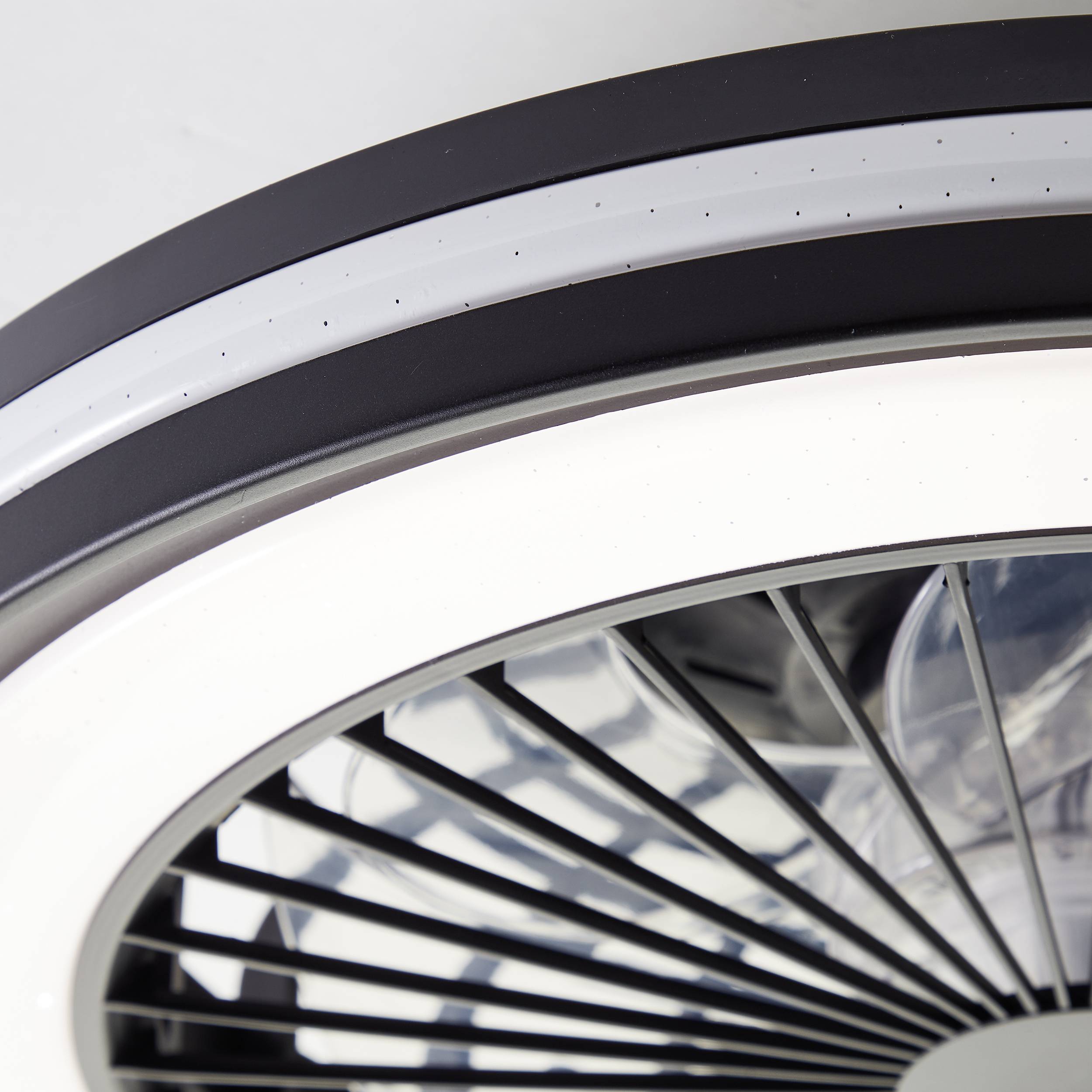 Brilliant G99280/06 Palmero LED-Deckenleuchte mit Ventilator LED-Modul 40W Schwarz