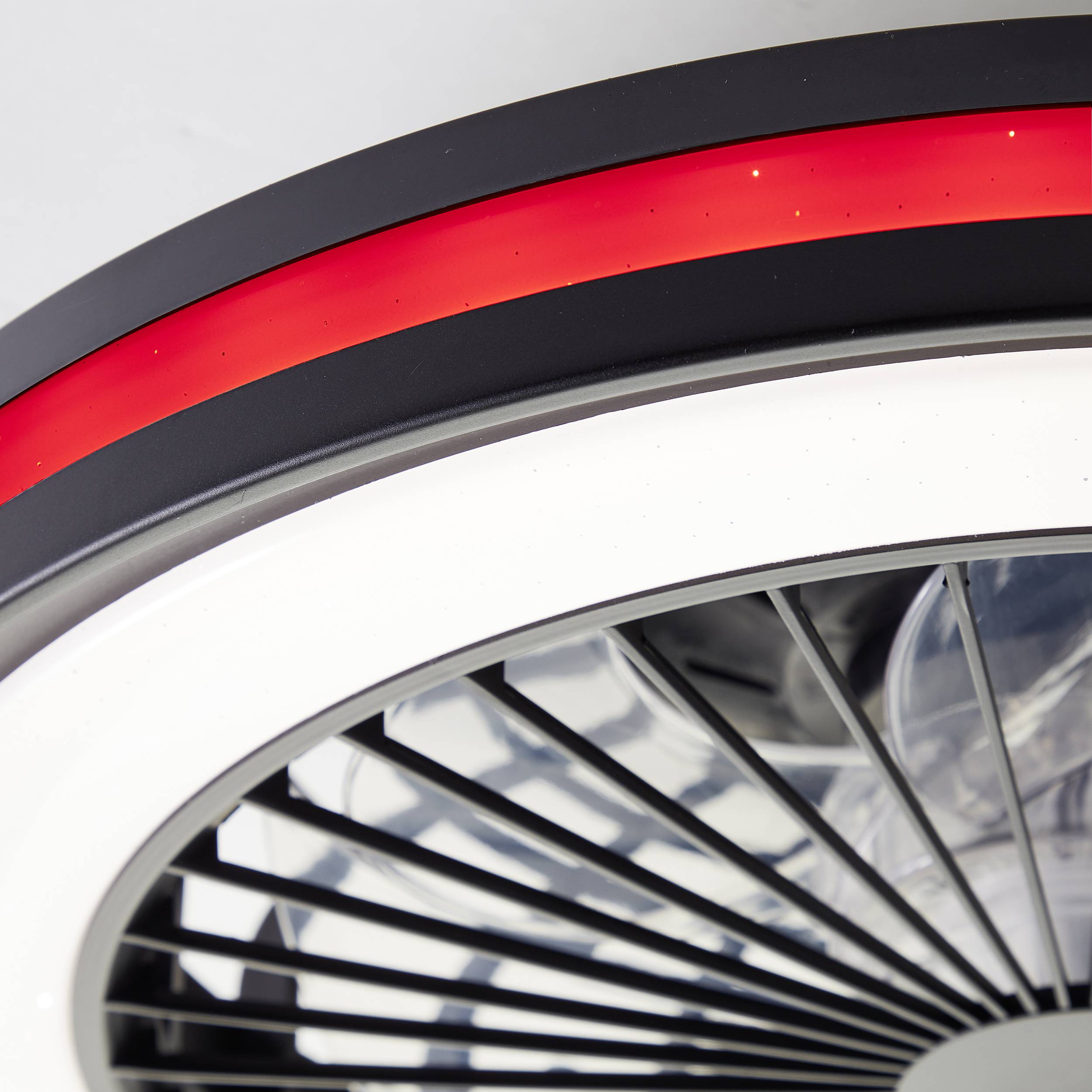 Brilliant G99280/06 Palmero LED-Deckenleuchte mit Ventilator LED-Modul 40W Schwarz