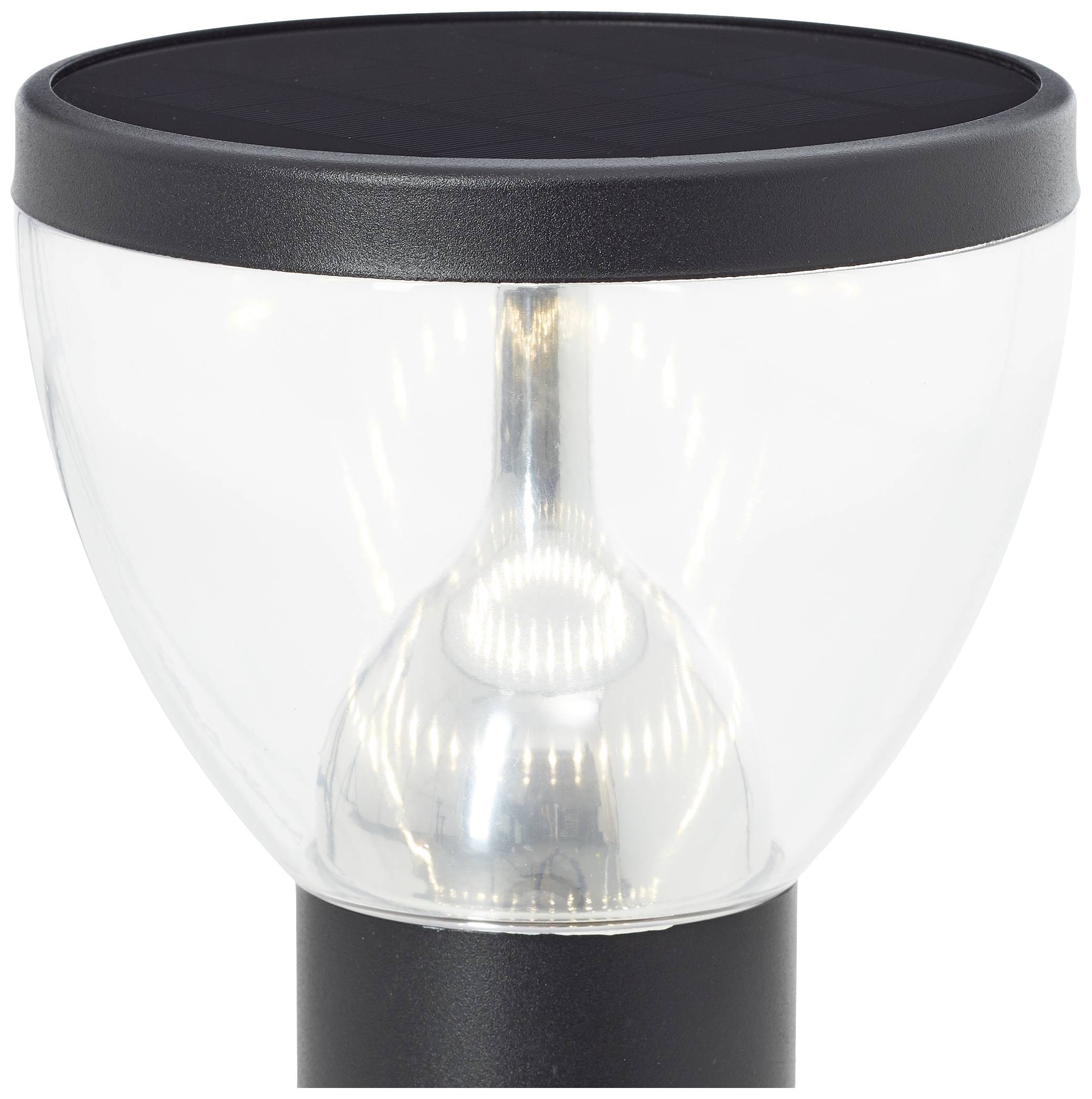 Brilliant G40411/06 Tulip Solar-Außenstandleuchte mit Bewegungsmelder LED-Modul LED fest eingebaut 3W Schwarz