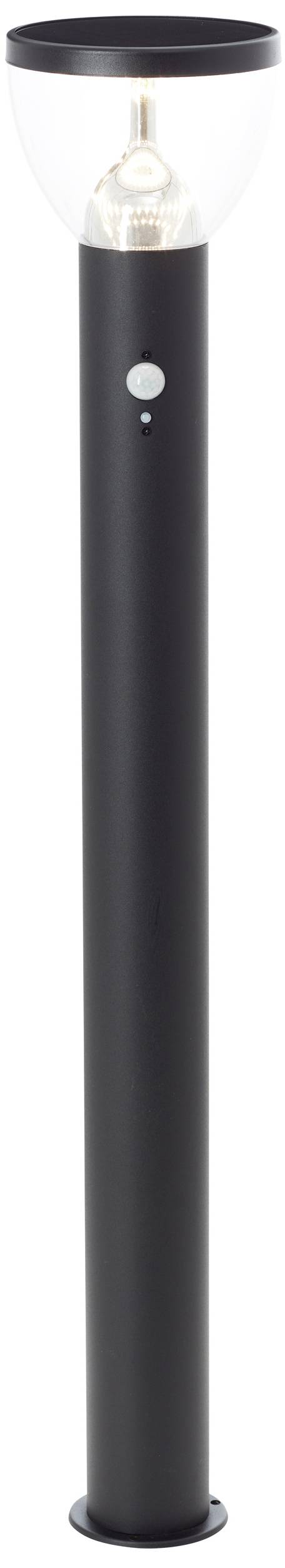 Brilliant G40412/06 Tulip Solar-Außenstandleuchte mit Bewegungsmelder LED-Modul LED fest eingebaut 3W Schwarz