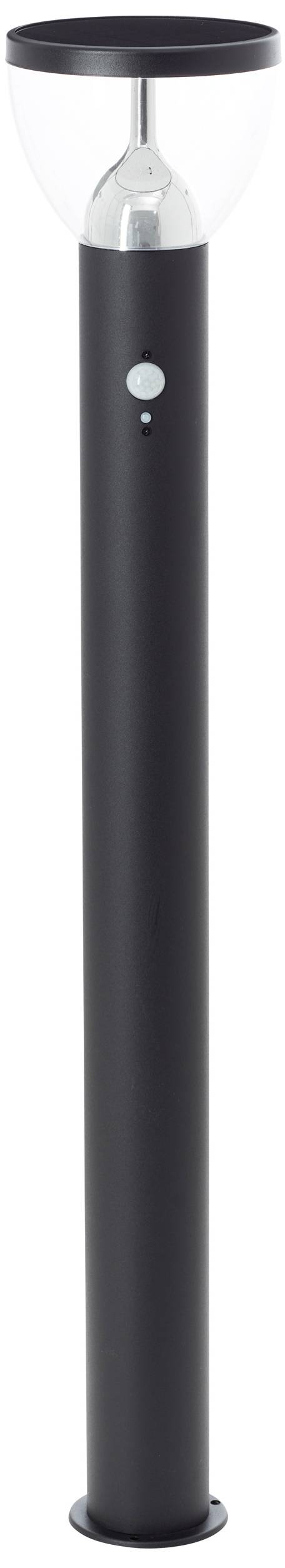 Brilliant G40412/06 Tulip Solar-Außenstandleuchte mit Bewegungsmelder LED-Modul LED fest eingebaut 3W Schwarz