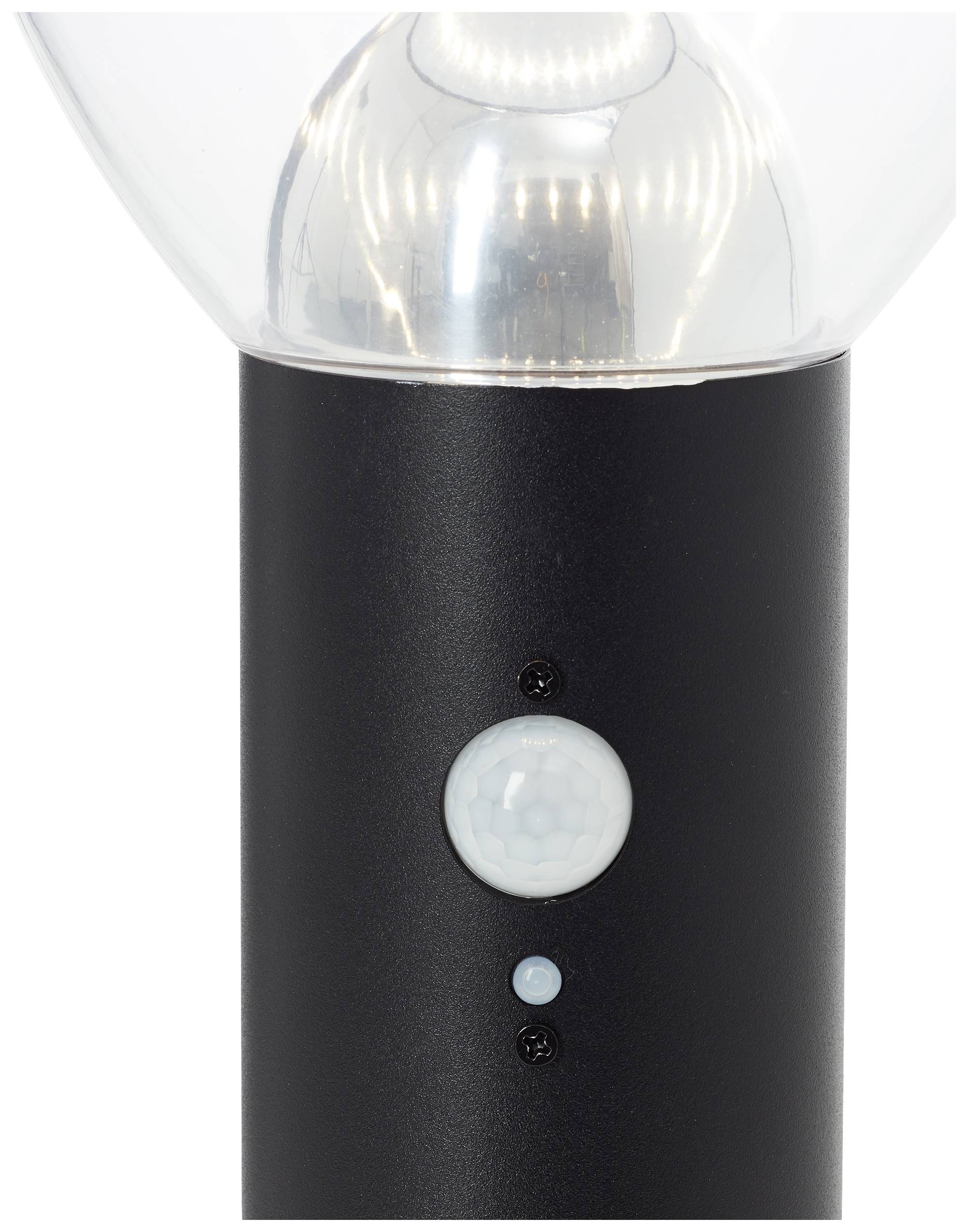Brilliant G40412/06 Tulip Solar-Außenstandleuchte mit Bewegungsmelder LED-Modul LED fest eingebaut 3W Schwarz