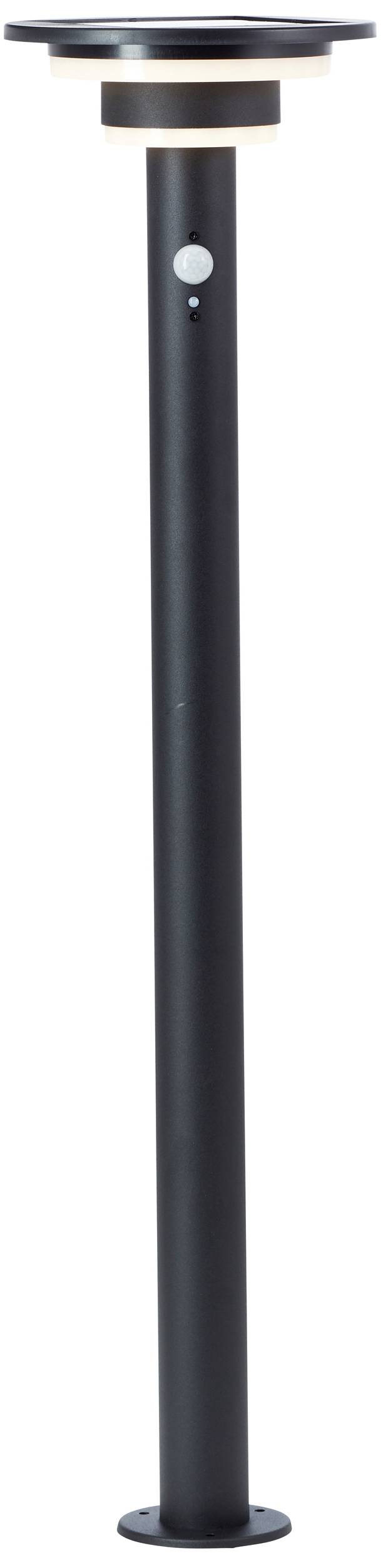 Brilliant G40407/06 Garvina Solar-Außenstandleuchte mit Bewegungsmelder LED-Modul LED fest eingebaut 3W Schwarz