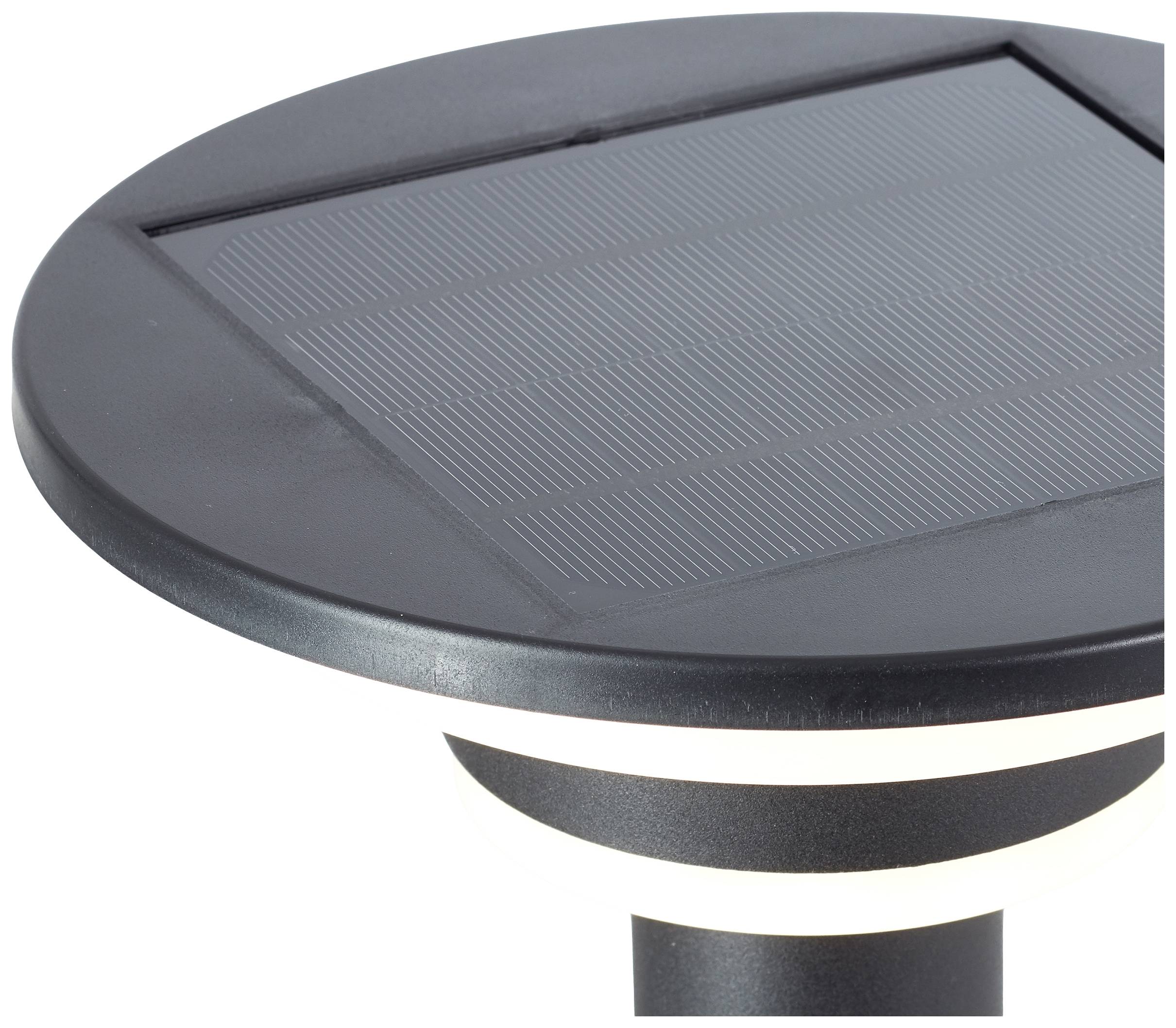 Brilliant G40407/06 Garvina Solar-Außenstandleuchte mit Bewegungsmelder LED-Modul LED fest eingebaut 3W Schwarz