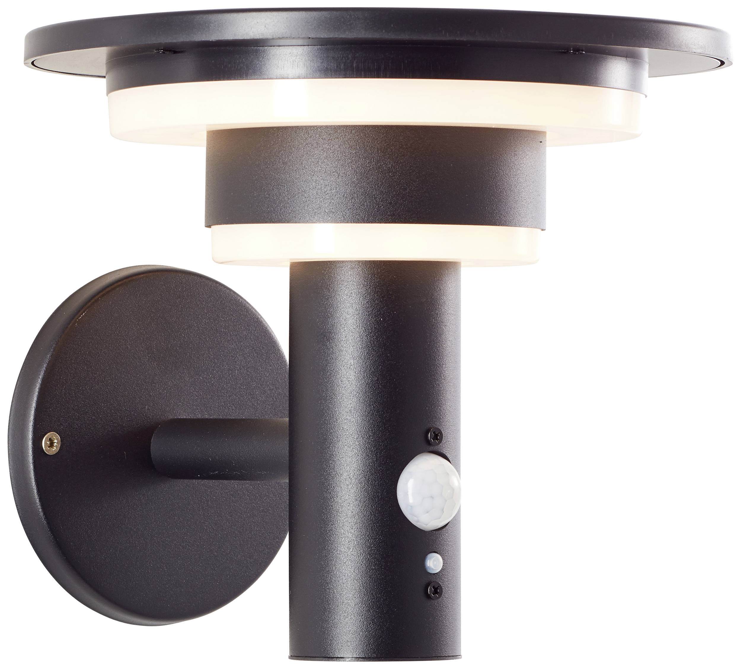 Brilliant Garvina G40405/06 Solar-Außenwandleuchte mit Bewegungsmelder LED 3 W Schwarz