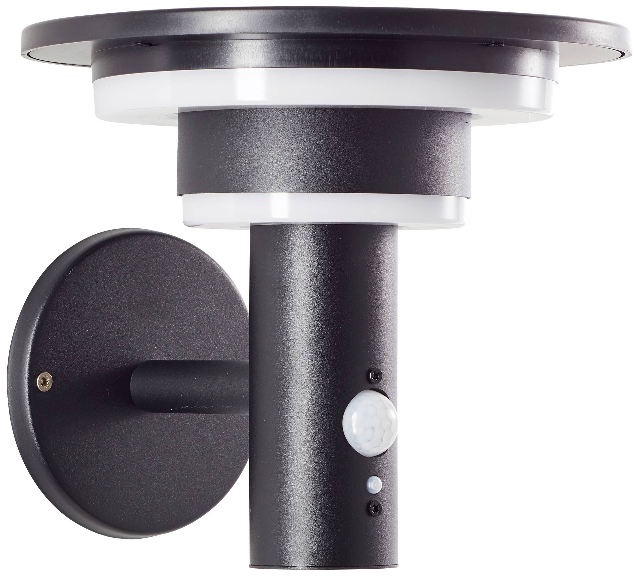 Brilliant Garvina G40405/06 Solar-Außenwandleuchte mit Bewegungsmelder LED 3W Schwarz