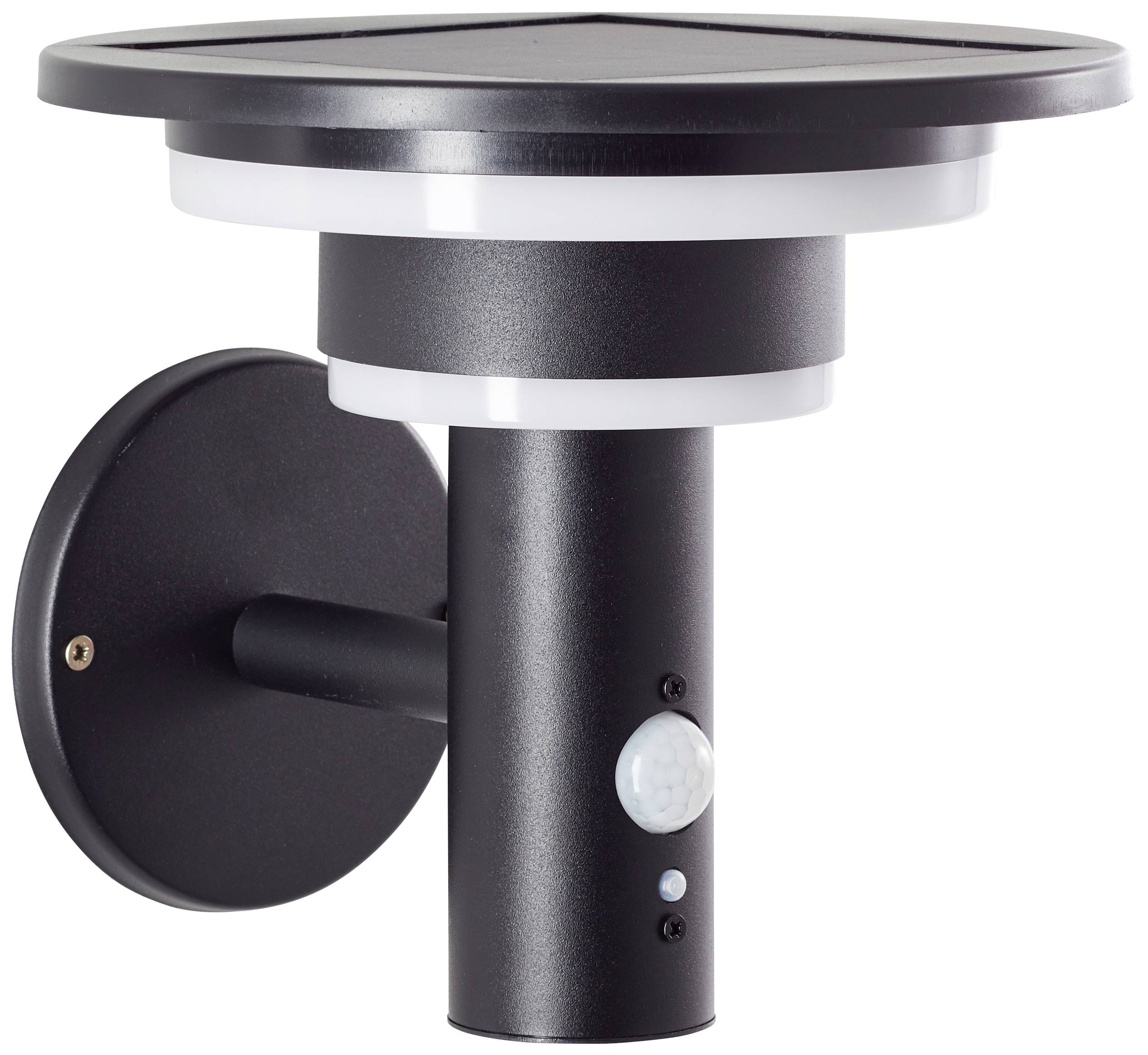 Brilliant Garvina G40405/06 Solar-Außenwandleuchte mit Bewegungsmelder LED 3W Schwarz