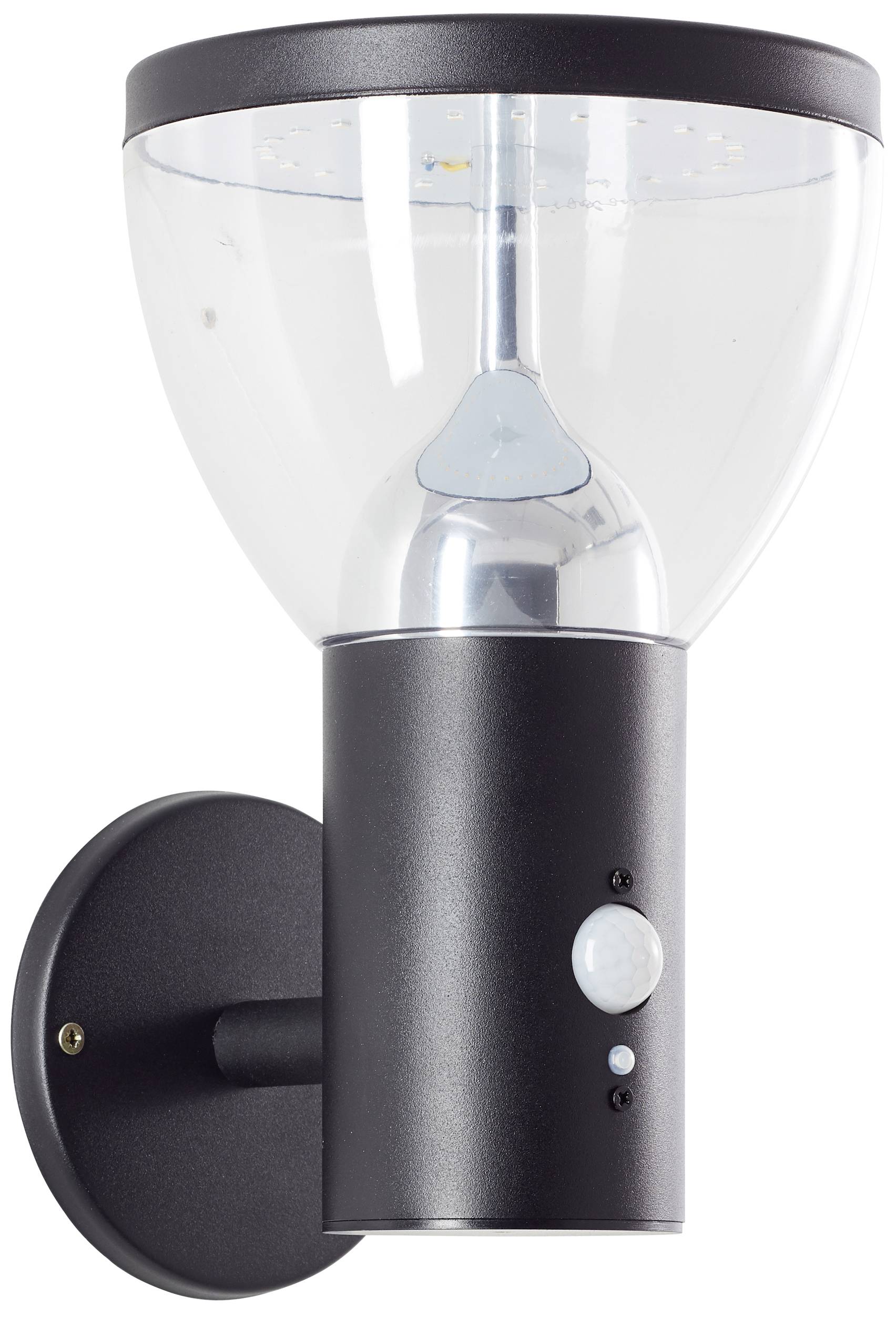Brilliant Tulip G40410/06 Solar-Außenwandleuchte mit Bewegungsmelder LED 3 W Schwarz
