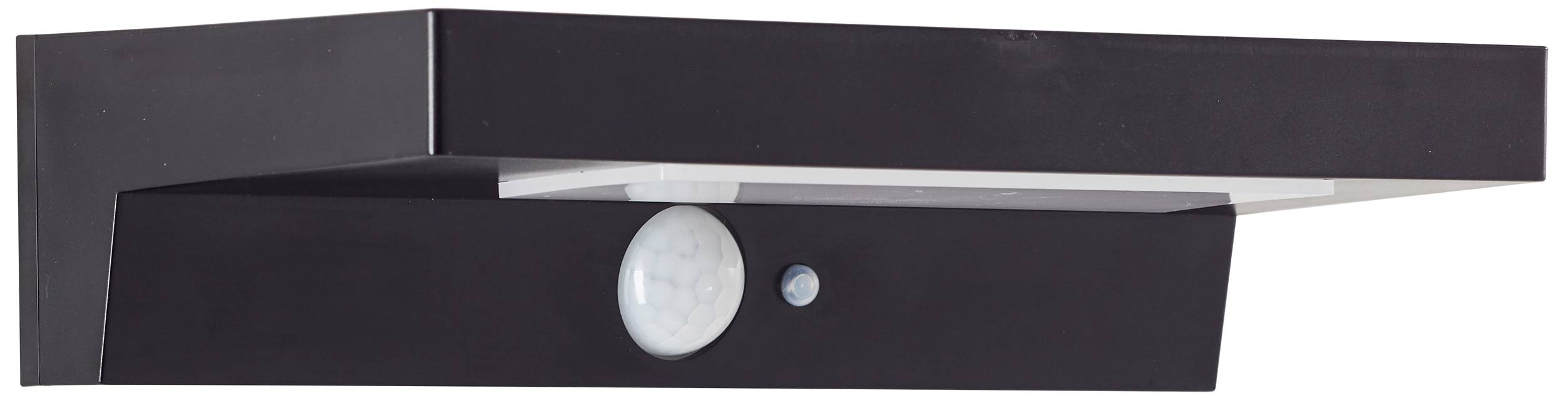 Brilliant Barker G40415/06 Solar-Außenwandleuchte mit Bewegungsmelder LED 3W Schwarz