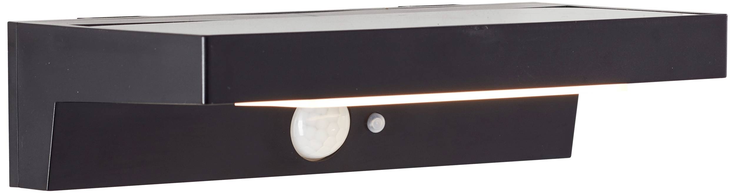 Brilliant Barker G40415/06 Solar-Außenwandleuchte mit Bewegungsmelder LED 3W Schwarz