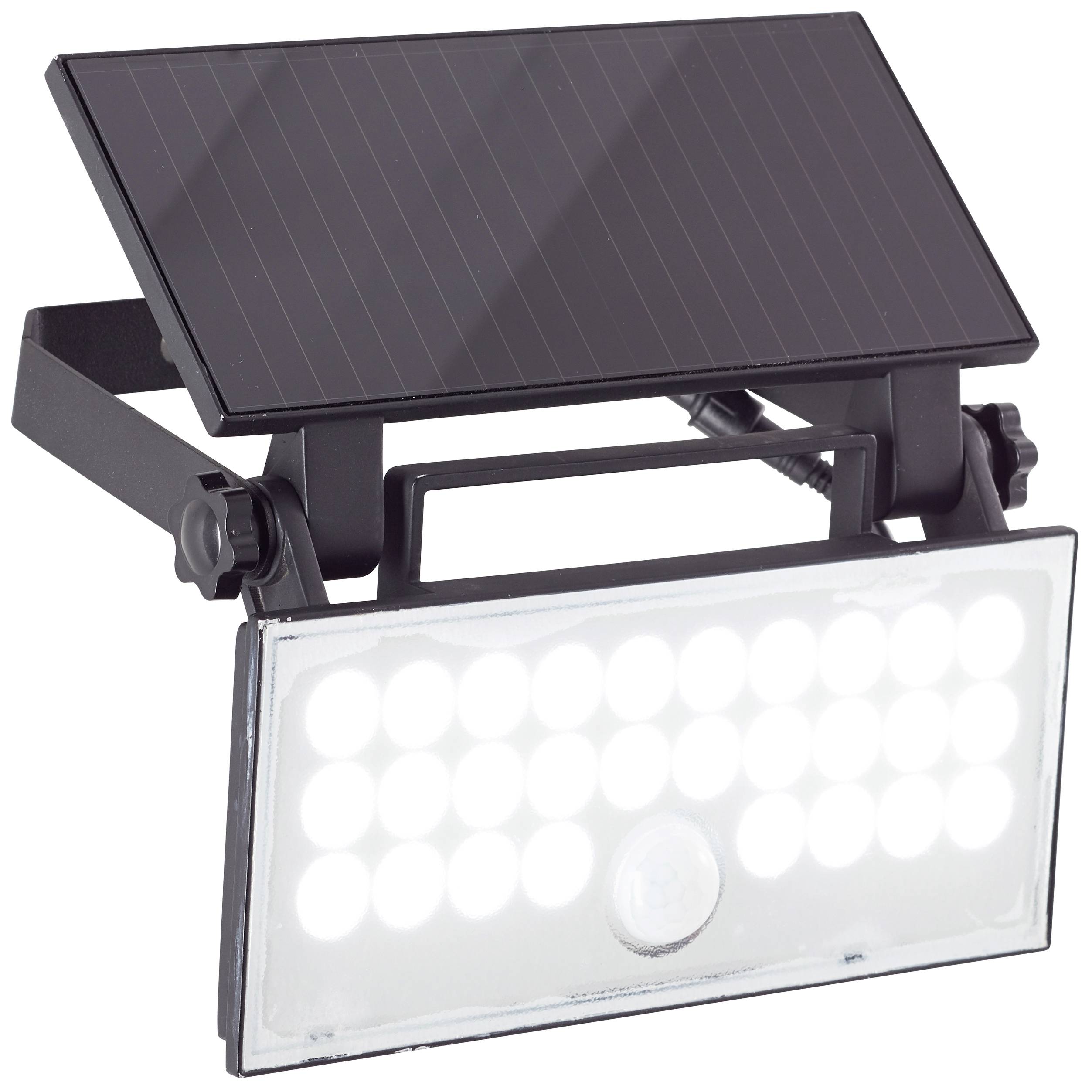Brilliant Luton G40421/06 Solar-Außenwandleuchte mit Bewegungsmelder LED 6W Schwarz