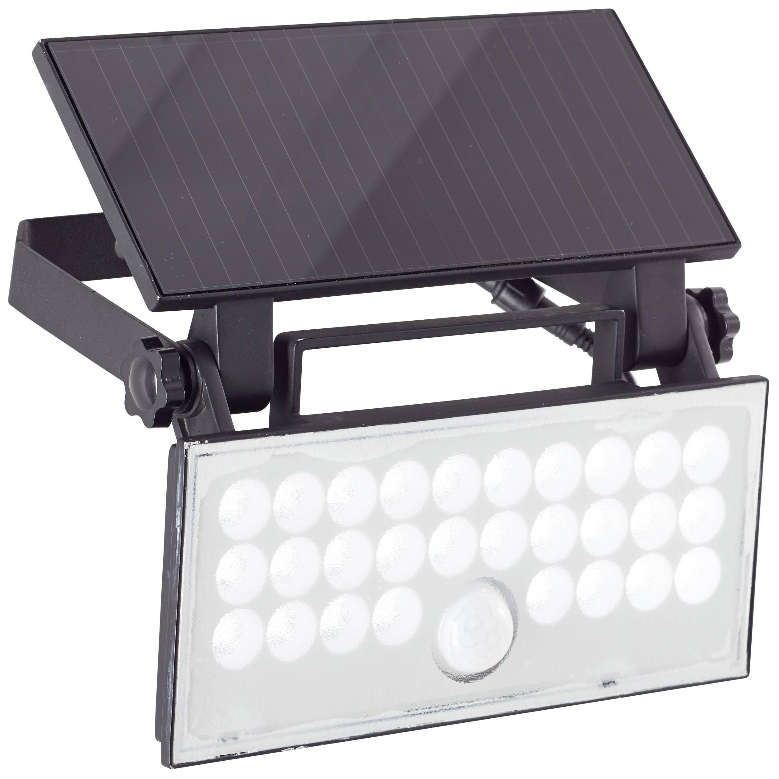 Brilliant Luton G40421/06 Solar-Außenwandleuchte mit Bewegungsmelder LED 6W Schwarz
