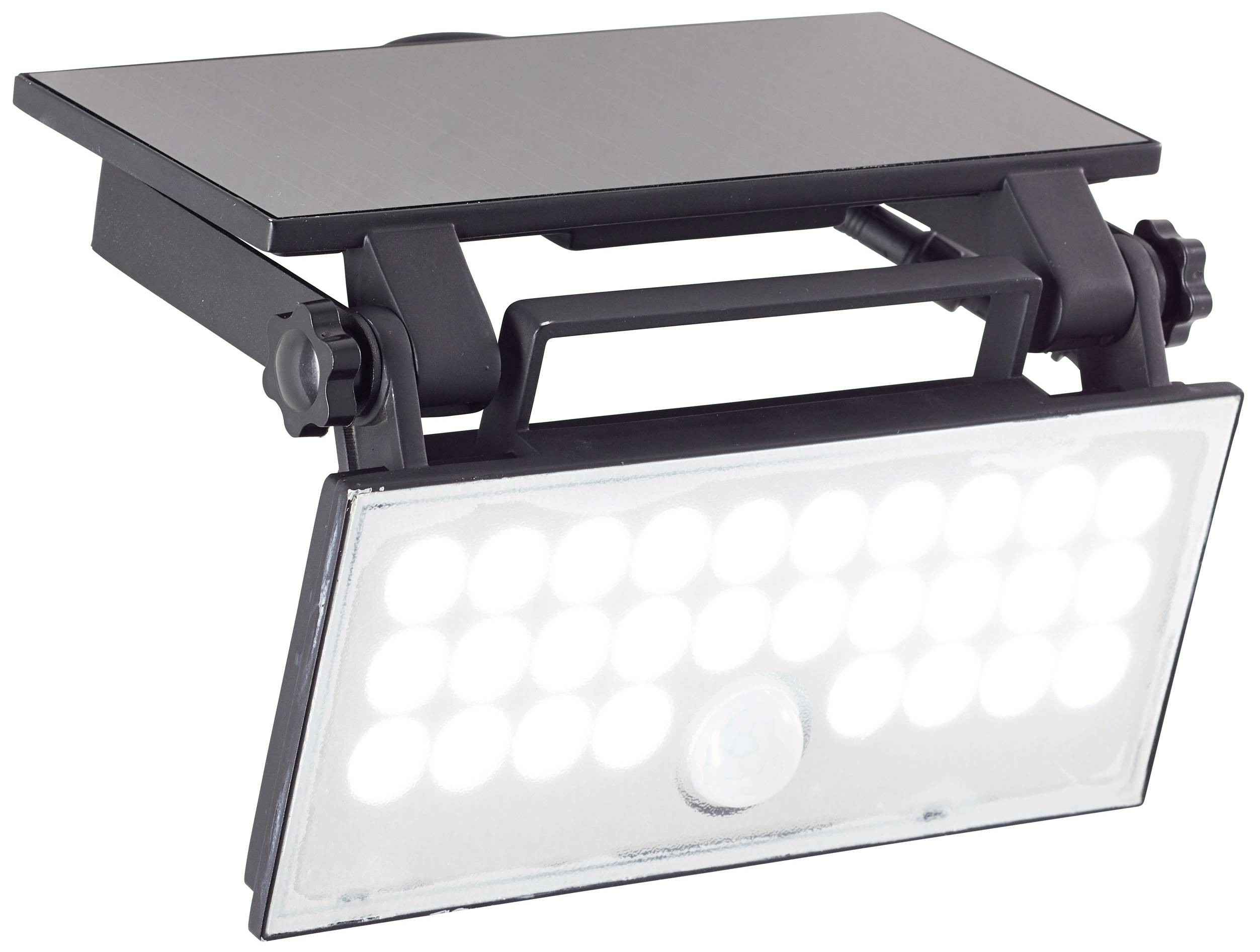 Brilliant Luton G40421/06 Solar-Außenwandleuchte mit Bewegungsmelder LED 6W Schwarz
