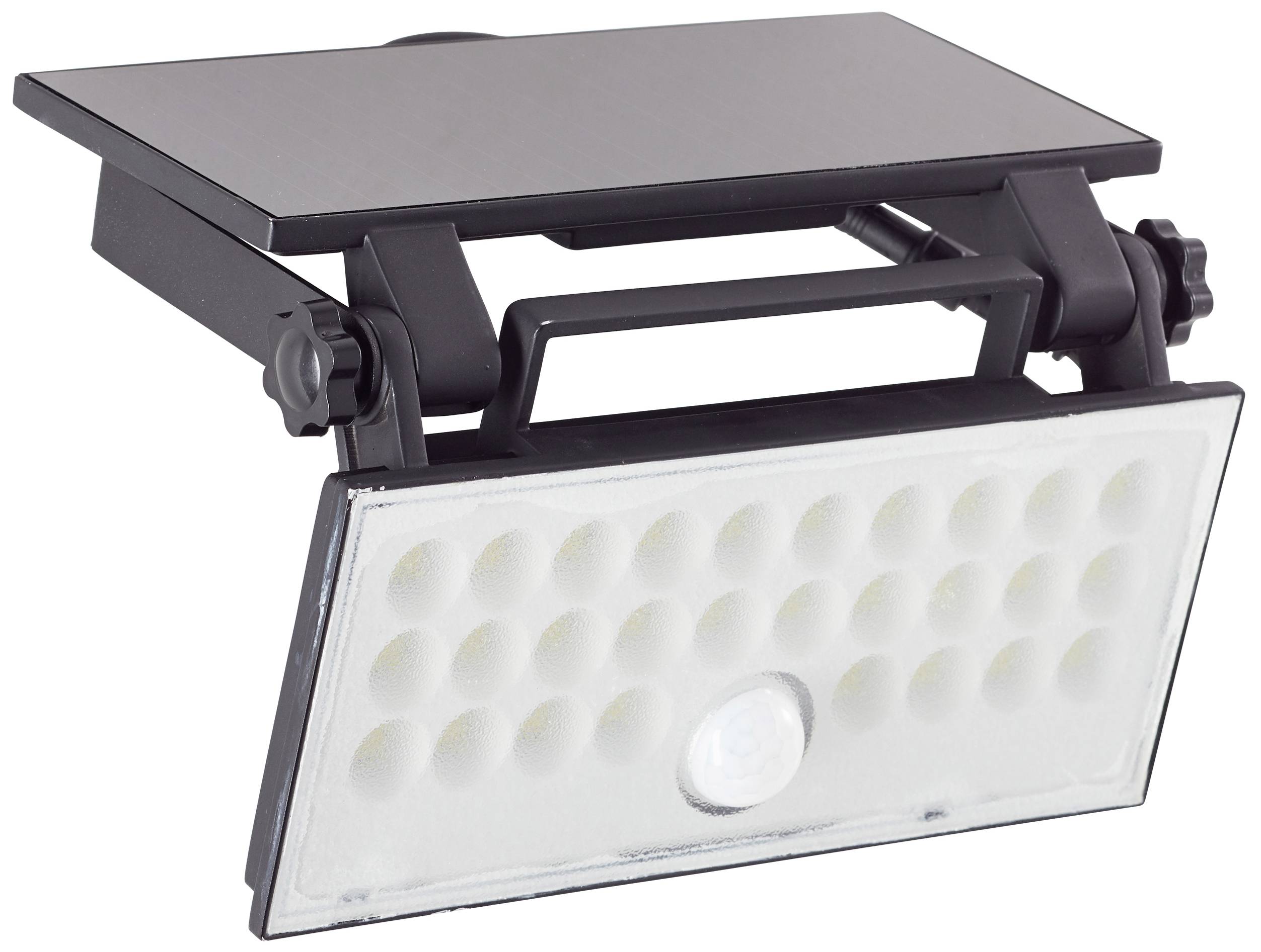 Brilliant Luton G40421/06 Solar-Außenwandleuchte mit Bewegungsmelder LED 6W Schwarz