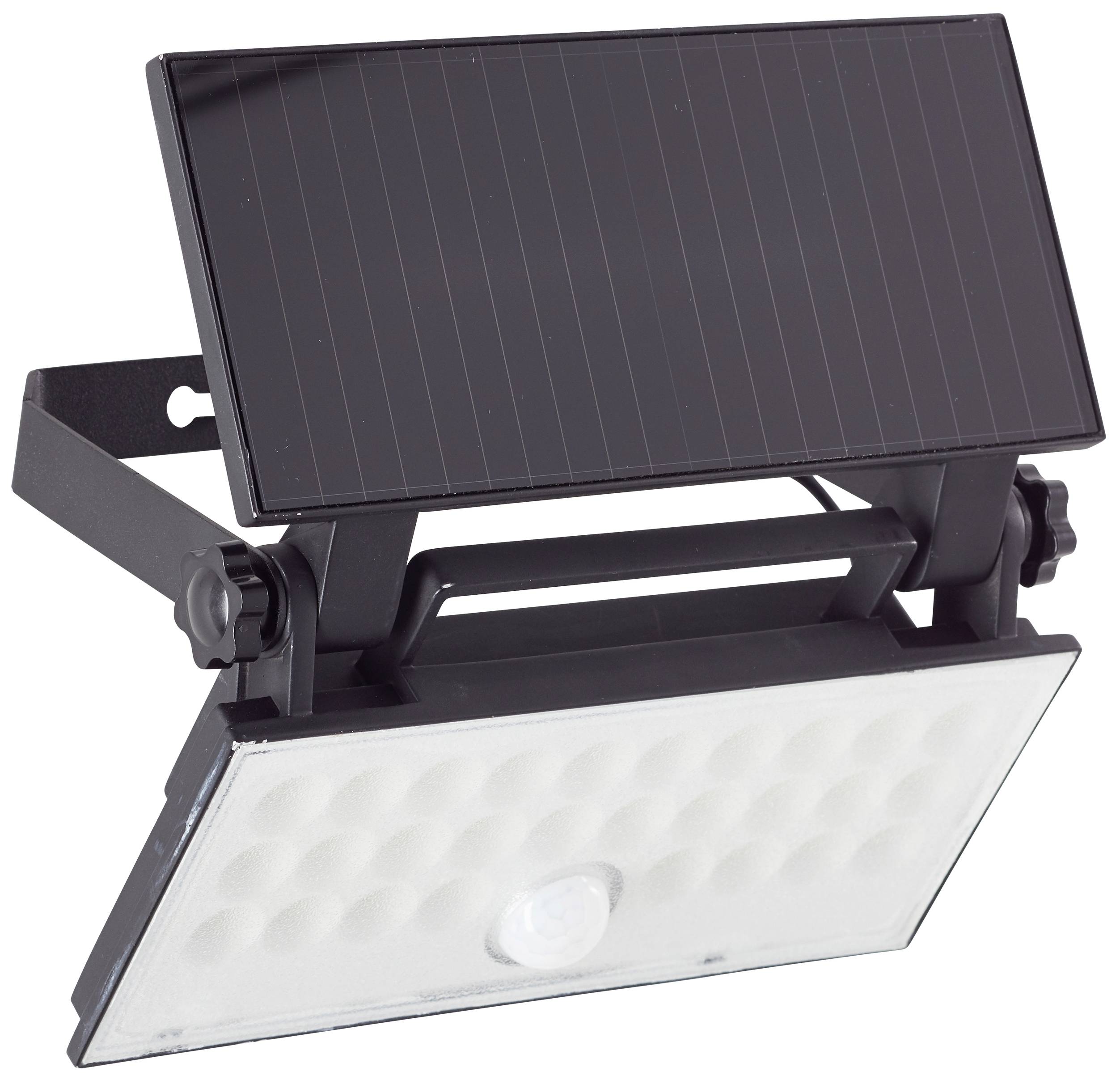 Brilliant Luton G40421/06 Solar-Außenwandleuchte mit Bewegungsmelder LED 6W Schwarz