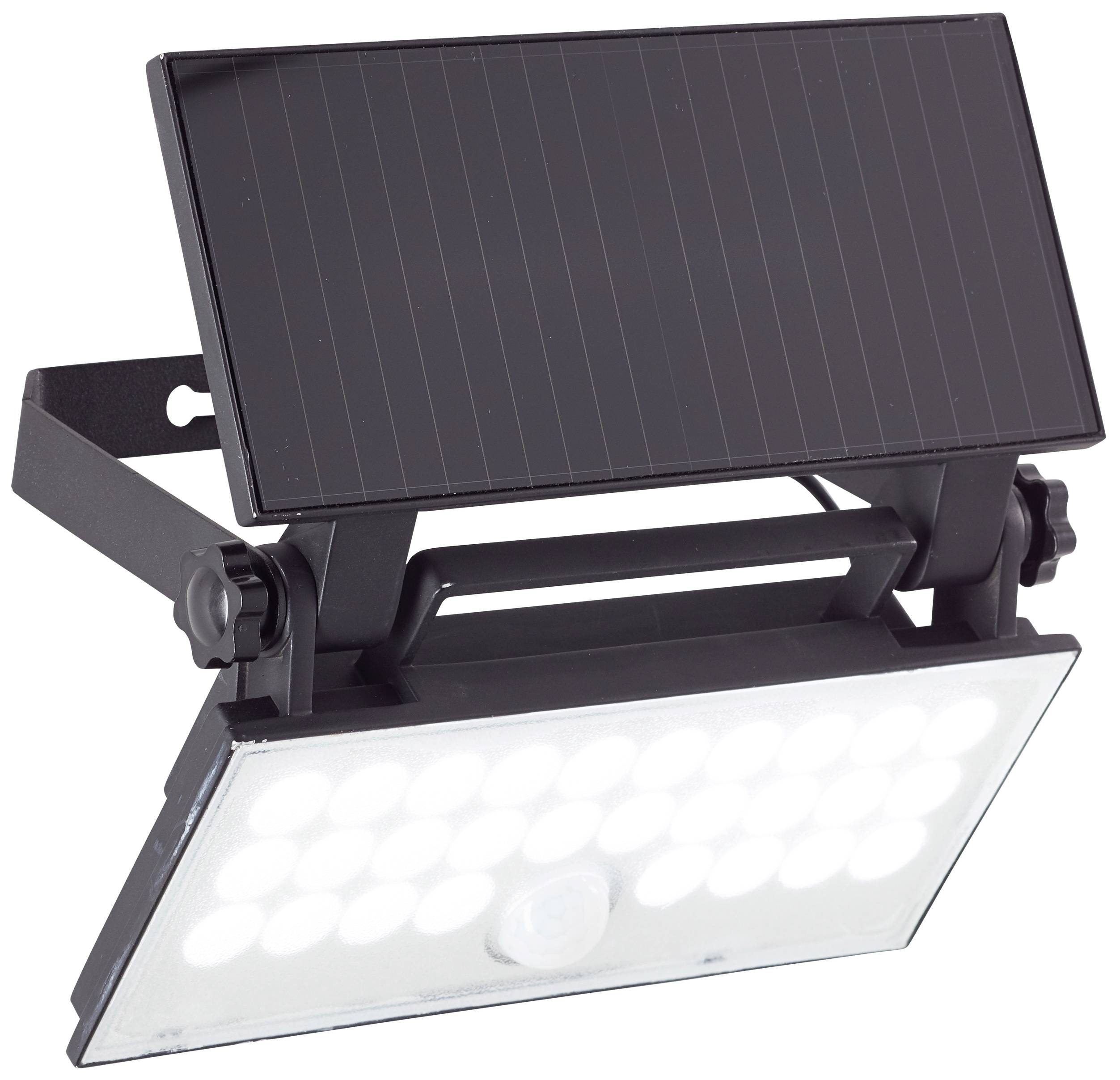 Brilliant Luton G40421/06 Solar-Außenwandleuchte mit Bewegungsmelder LED 6W Schwarz