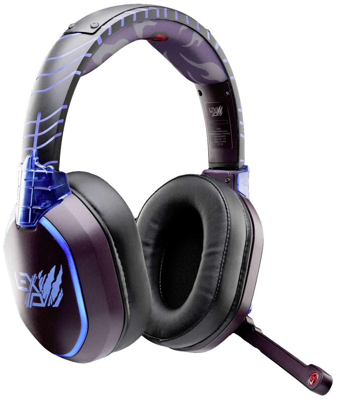 Lexip X TSUME Naruto Shippuden Headset 3 Over Ear Headset kabelgebunden, Bluetooth® Stereo Schwarz, Lila, Blau Headset
