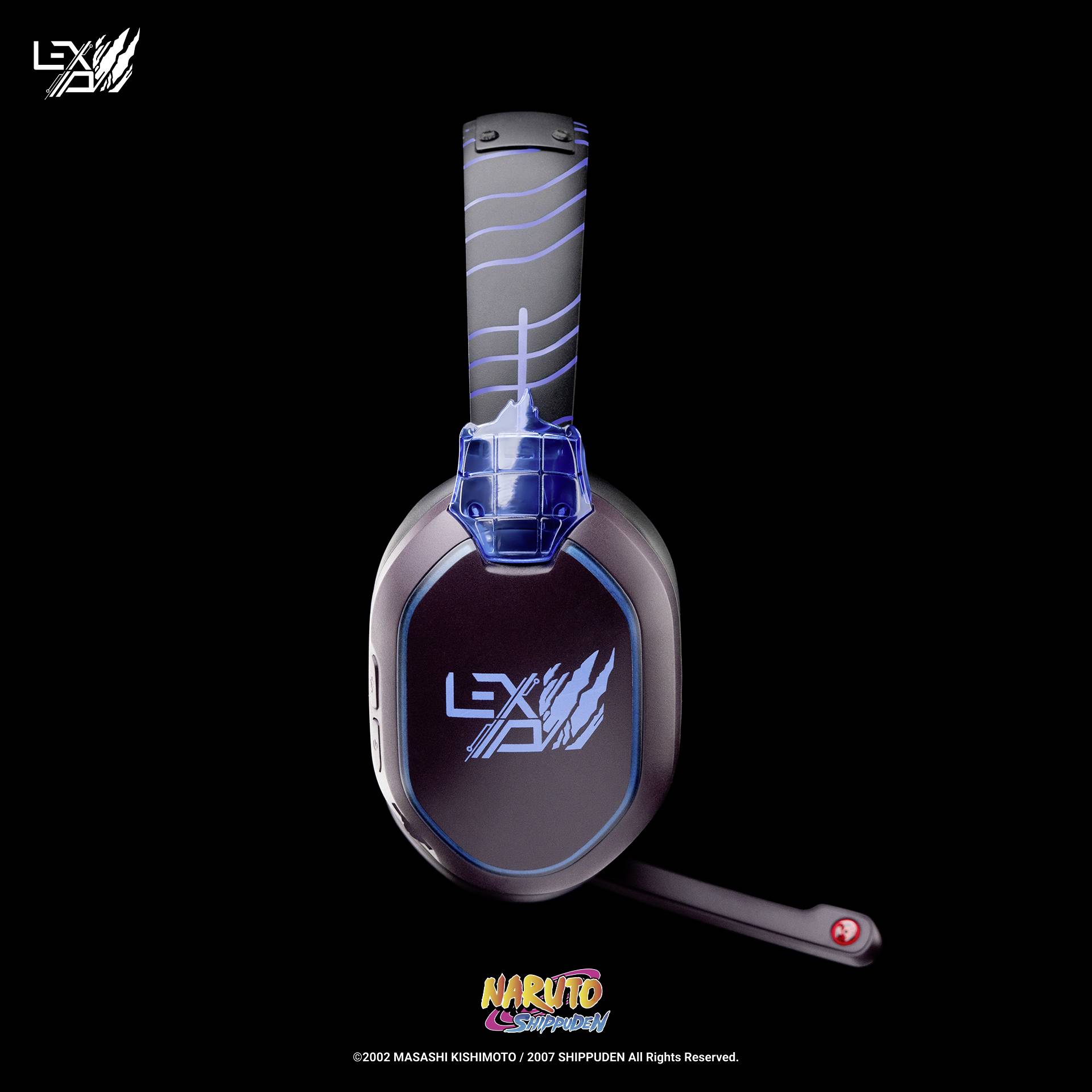 Lexip X TSUME Naruto Shippuden Headset 3 Over Ear Headset kabelgebunden, Bluetooth® Stereo Schwarz, Lila, Blau Headset