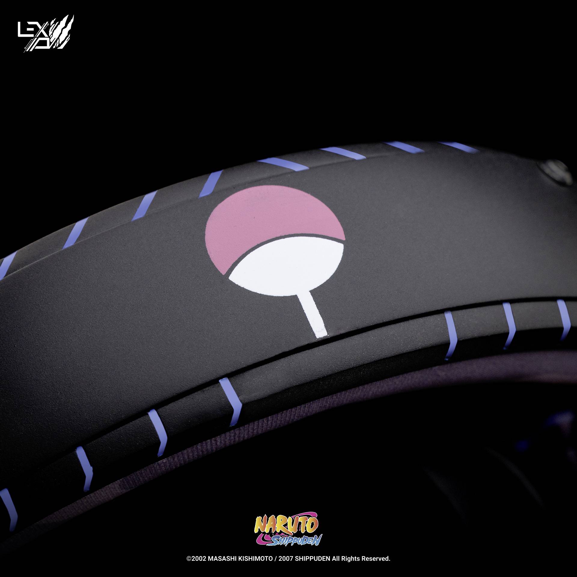 Lexip X TSUME Naruto Shippuden Headset 3 Over Ear Headset kabelgebunden, Bluetooth® Stereo Schwarz, Lila, Blau Headset