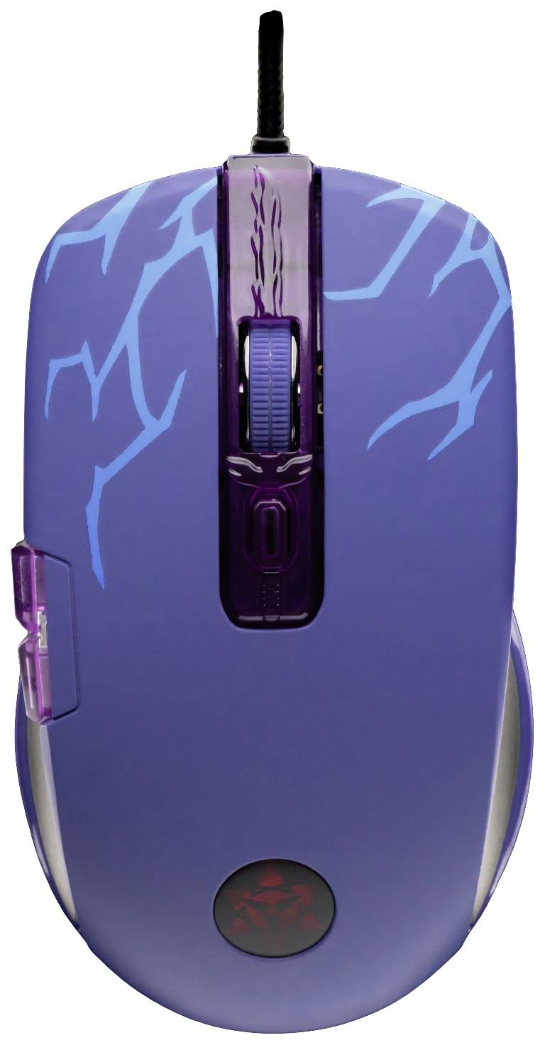 Lexip Naruto Shippuden Sasuke Revenge Gaming-Maus Kabelgebunden Optisch Lila, Blau 12000 dpi Beleuchtet, Gewichts-Tuning