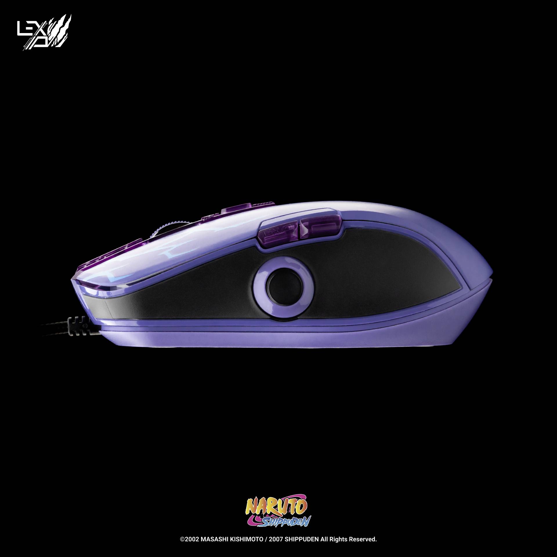 Lexip Naruto Shippuden Sasuke Revenge Gaming-Maus Kabelgebunden Optisch Lila, Blau 12000 dpi Beleuchtet, Gewichts-Tuning