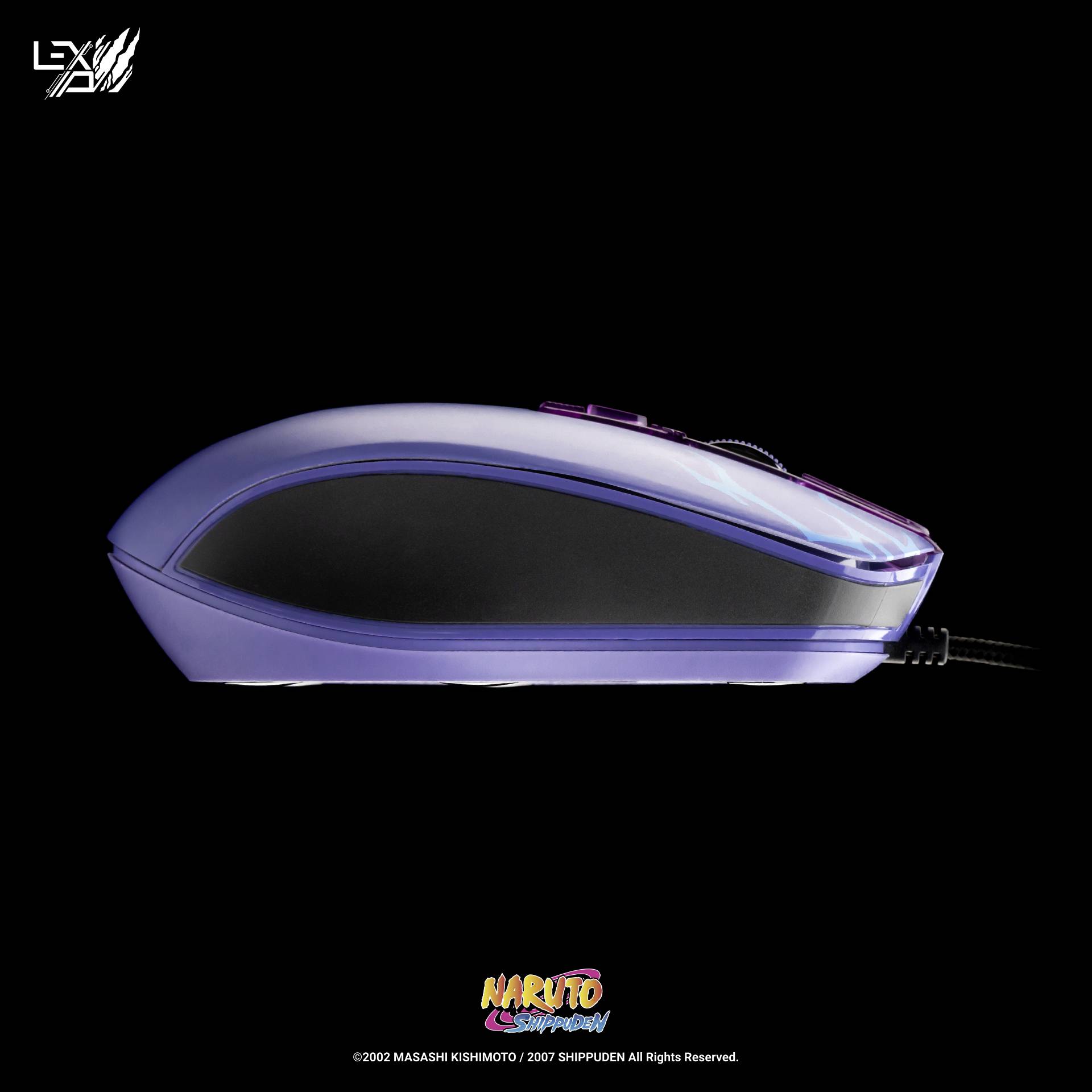 Lexip Naruto Shippuden Sasuke Revenge Gaming-Maus Kabelgebunden Optisch Lila, Blau 12000 dpi Beleuchtet, Gewichts-Tuning