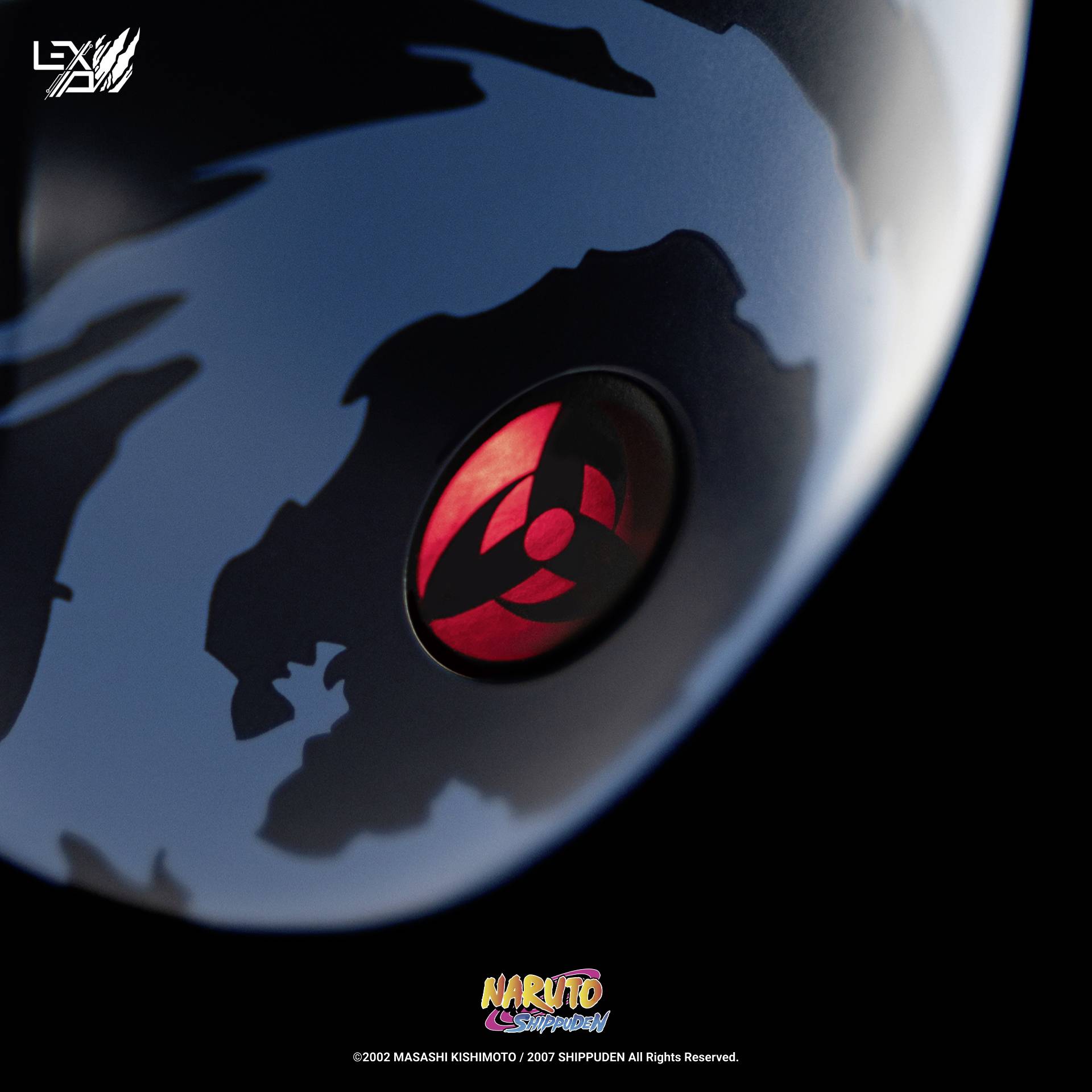 Lexip Naruto Shippuden Kakashi Kamui Gaming-Maus Kabelgebunden Optisch Schwarz, Blau 12000 dpi Beleuchtet, Gewichts-Tuning