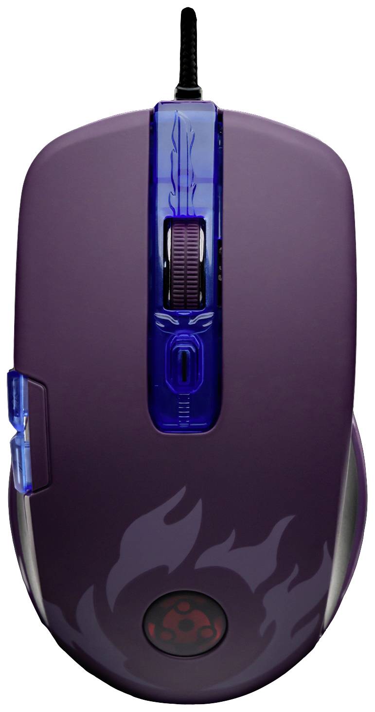 Lexip Naruto Shippuden Madara Destruction Gaming-Maus Kabelgebunden Optisch Schwarz, Lila 12000 dpi Beleuchtet, Gewichts-Tuning