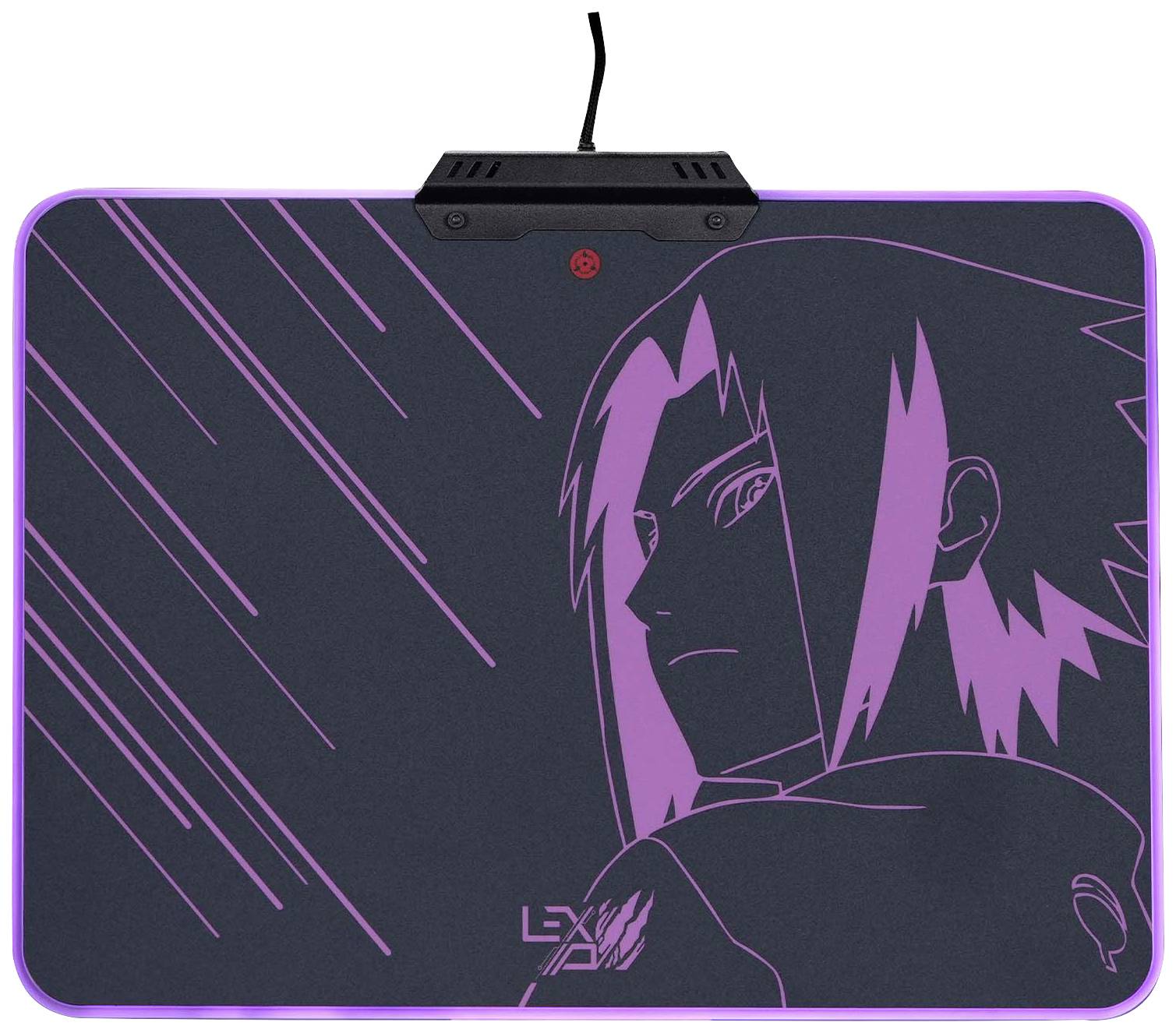 Lexip Naruto Shippuden Sasuke Revenge Gaming-Mauspad Beleuchtet Schwarz, Lila